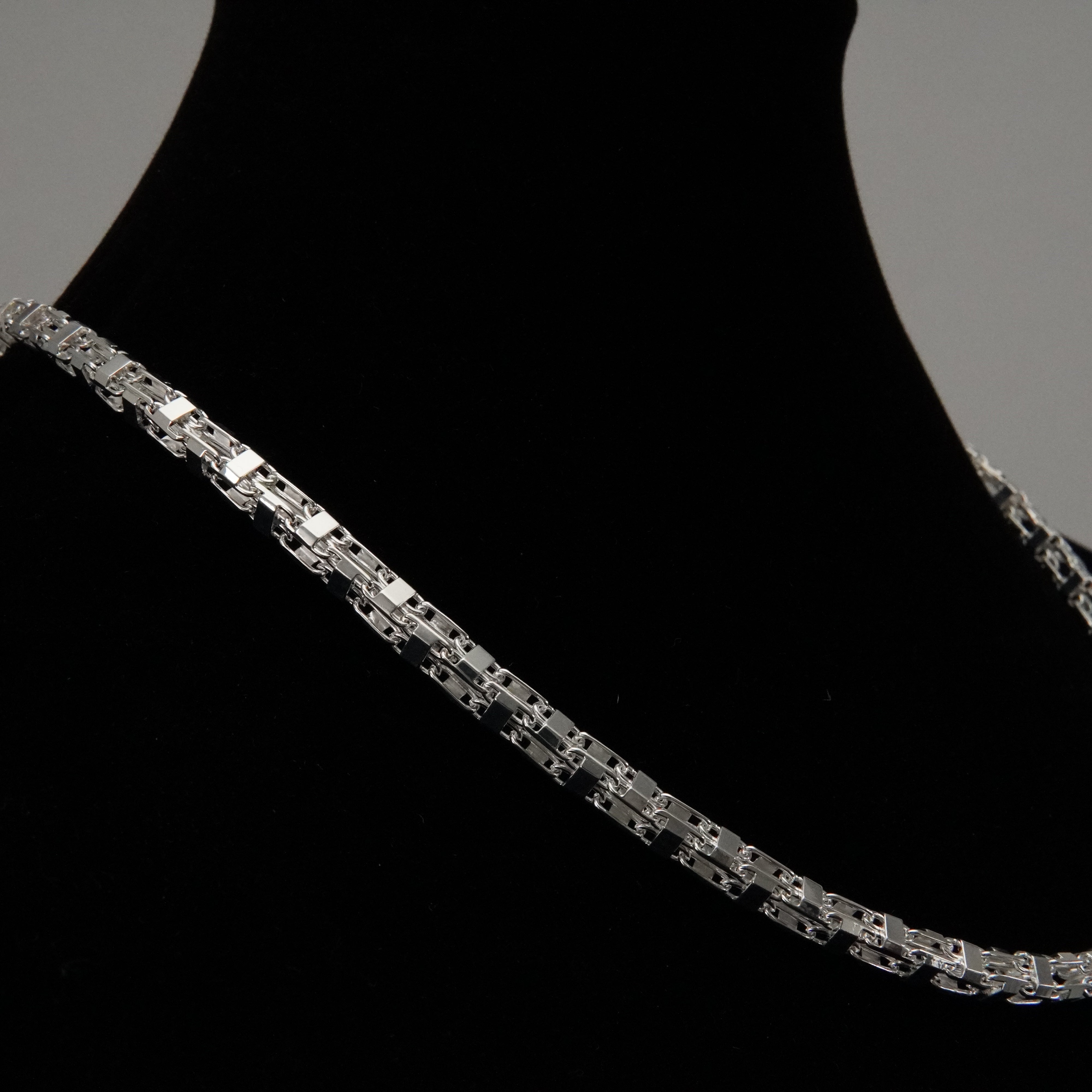 Käfigkette 60cm / 6mm Einzelstück 925 Silber