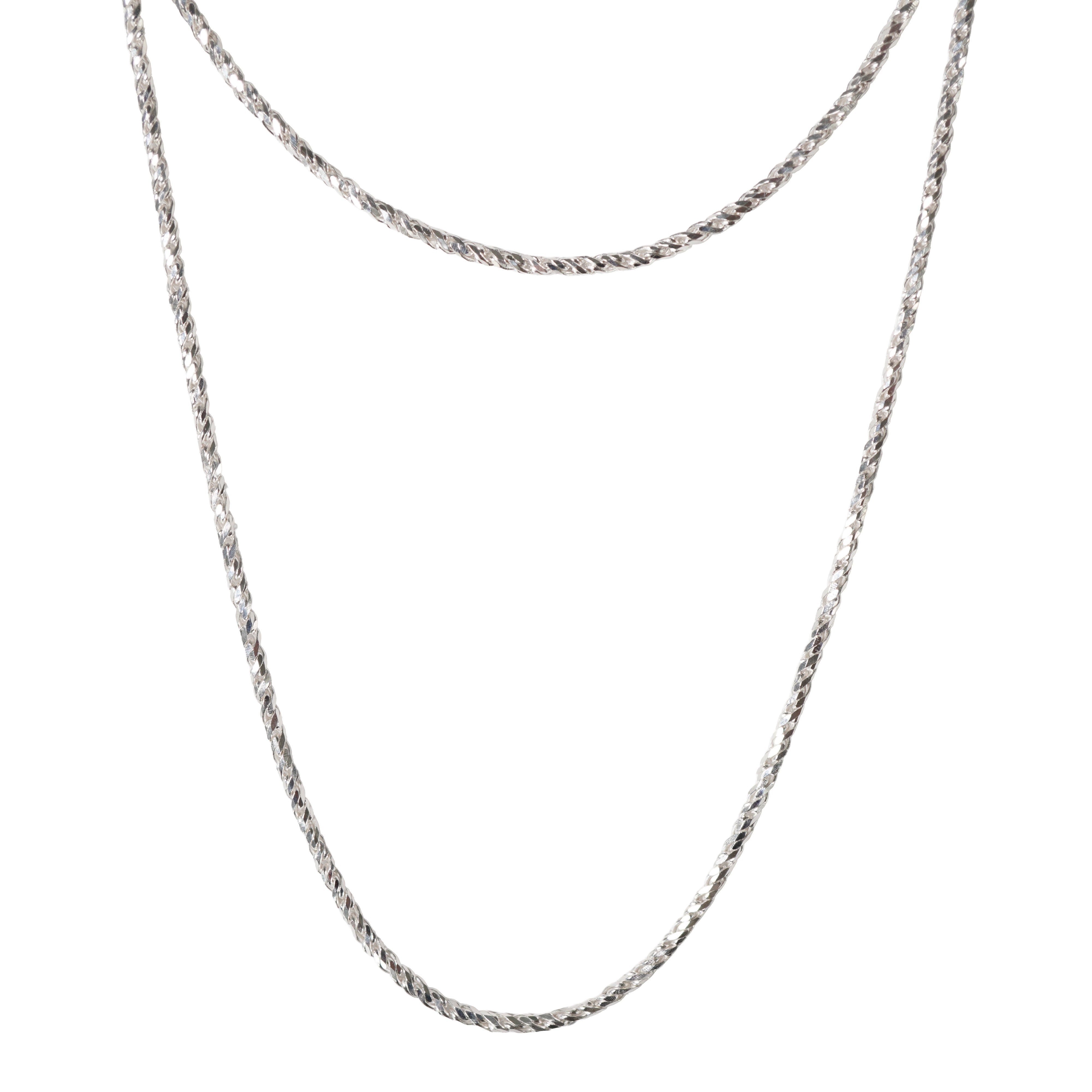 1,7mm Kordelkette Ropechain aus 925 Sterlingsilber