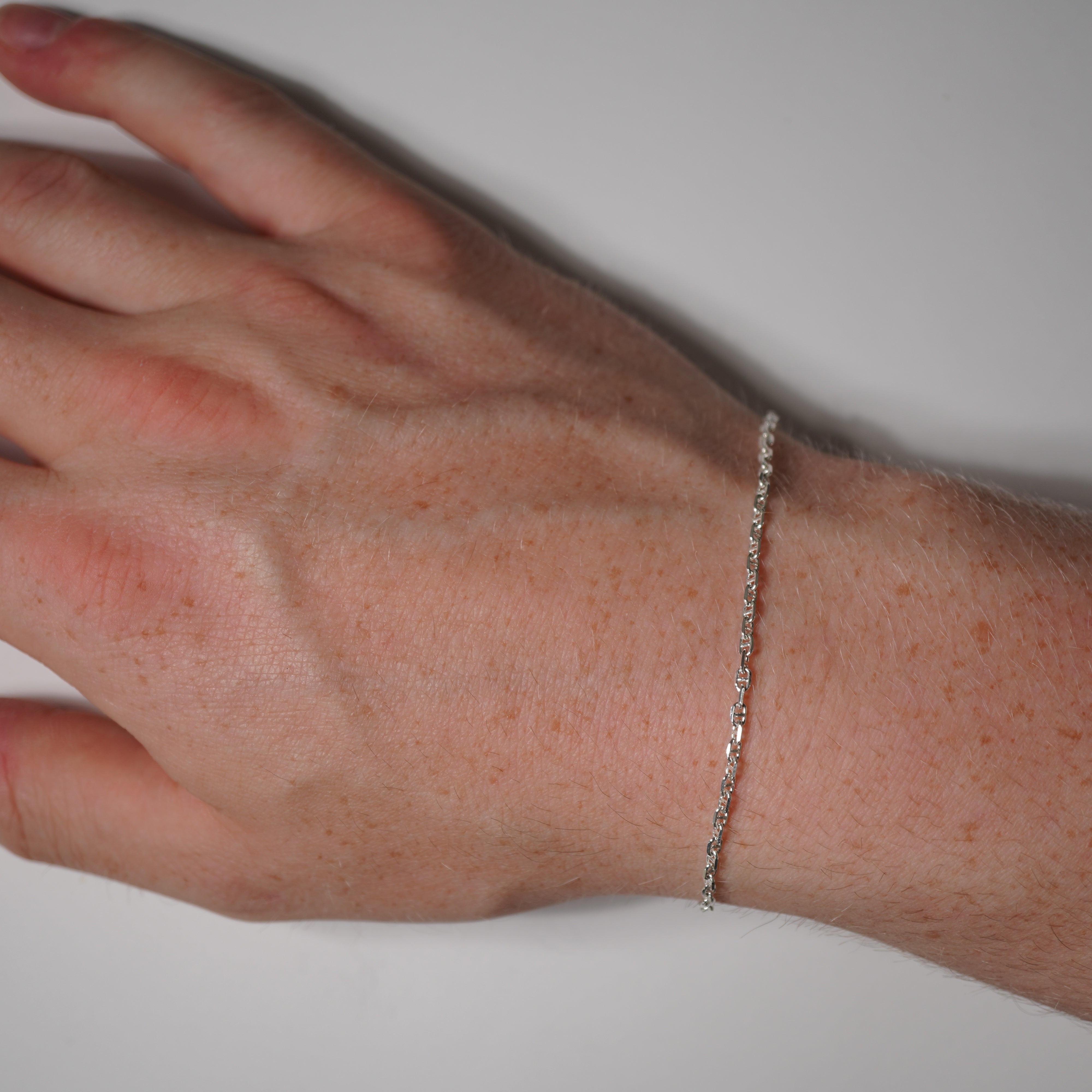2,2mm 20cm Ankerkette Armband aus 925 Sterlingsilber