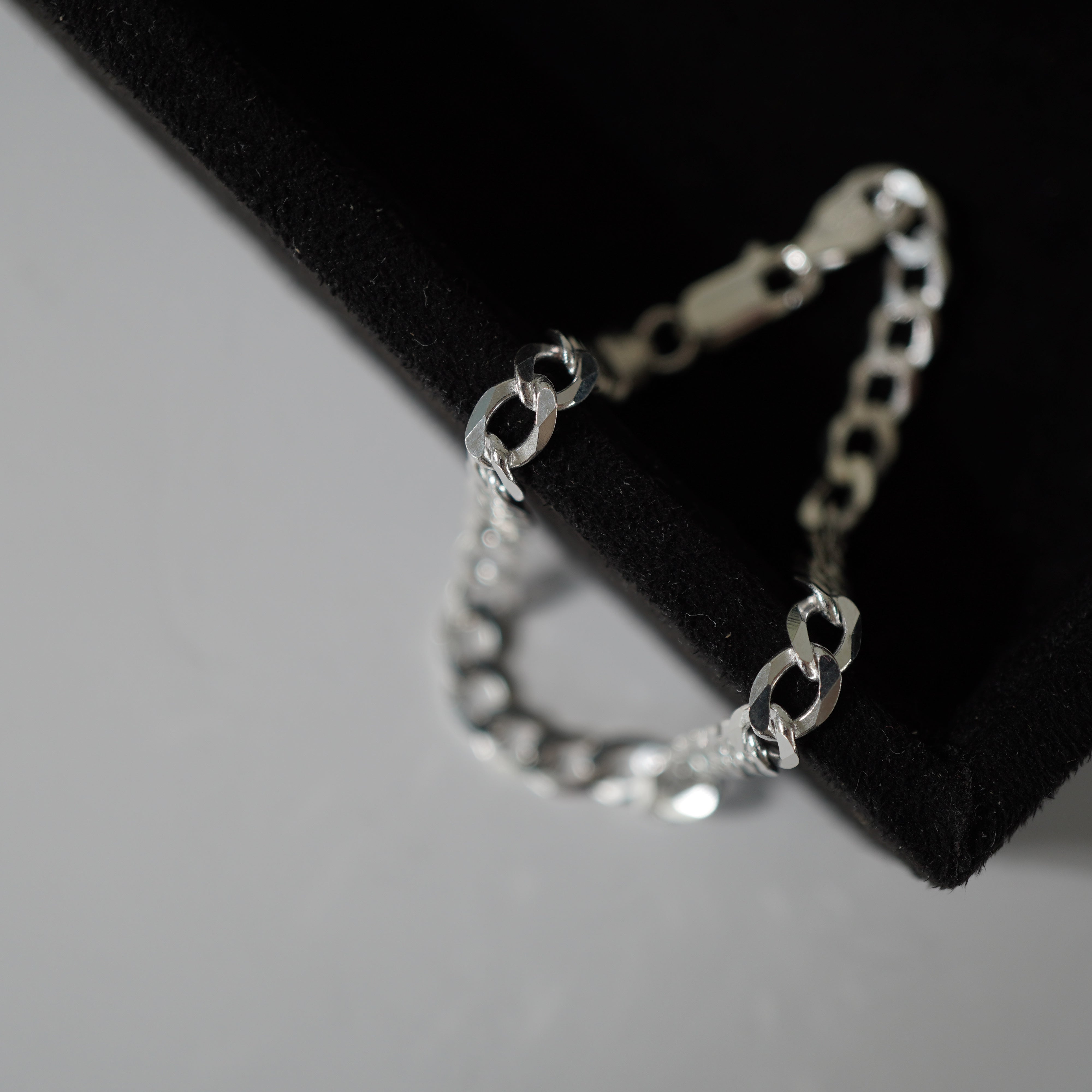 5mm Flache Panzerkette Armband aus 925 Sterlingsilber