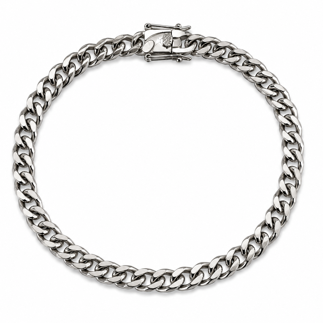 6mm Miami Cuban Link Armband aus Edelstahl Panzerkette