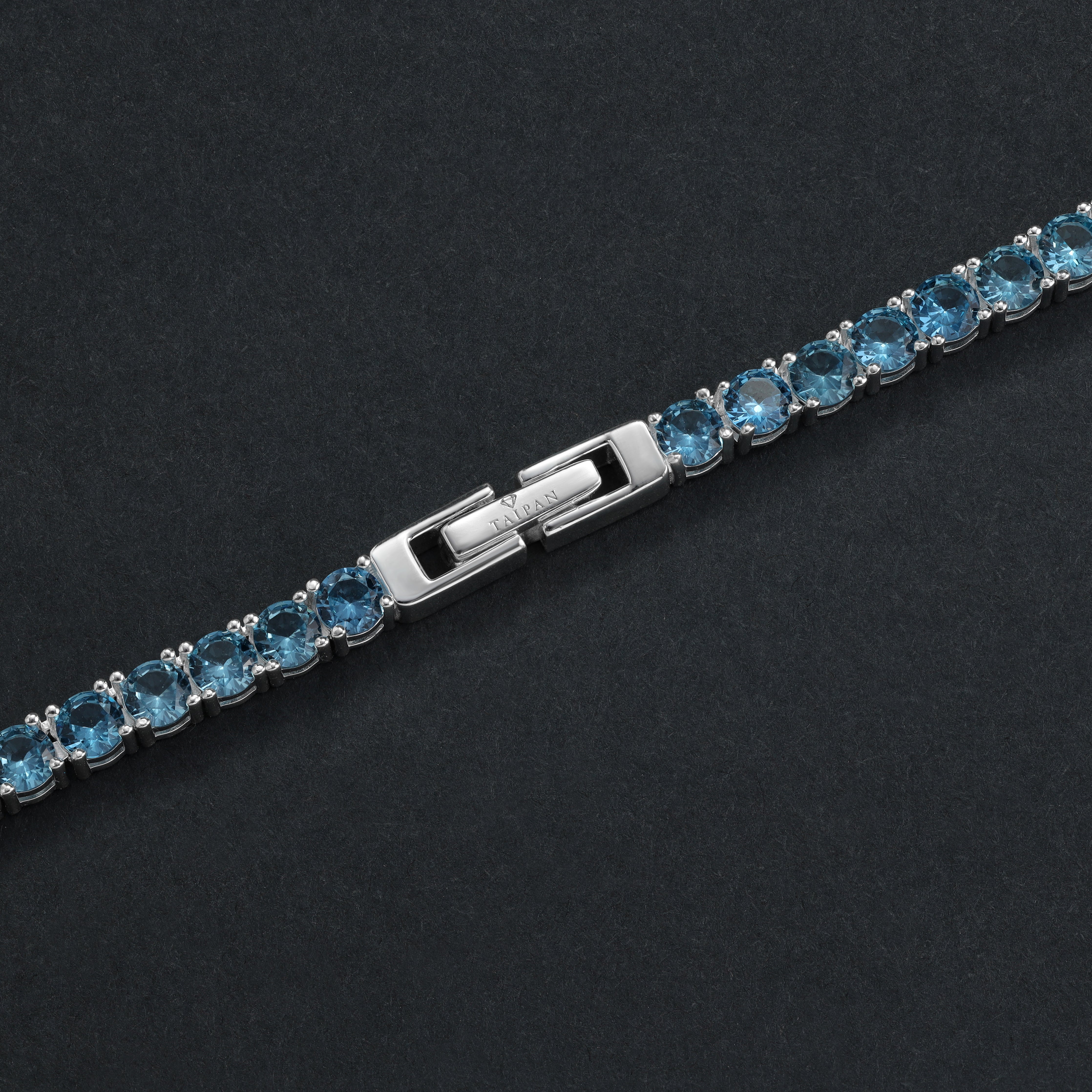4mm Tennis Chain Kette blau - 925 Sterling Silber - Taipan Schmuck