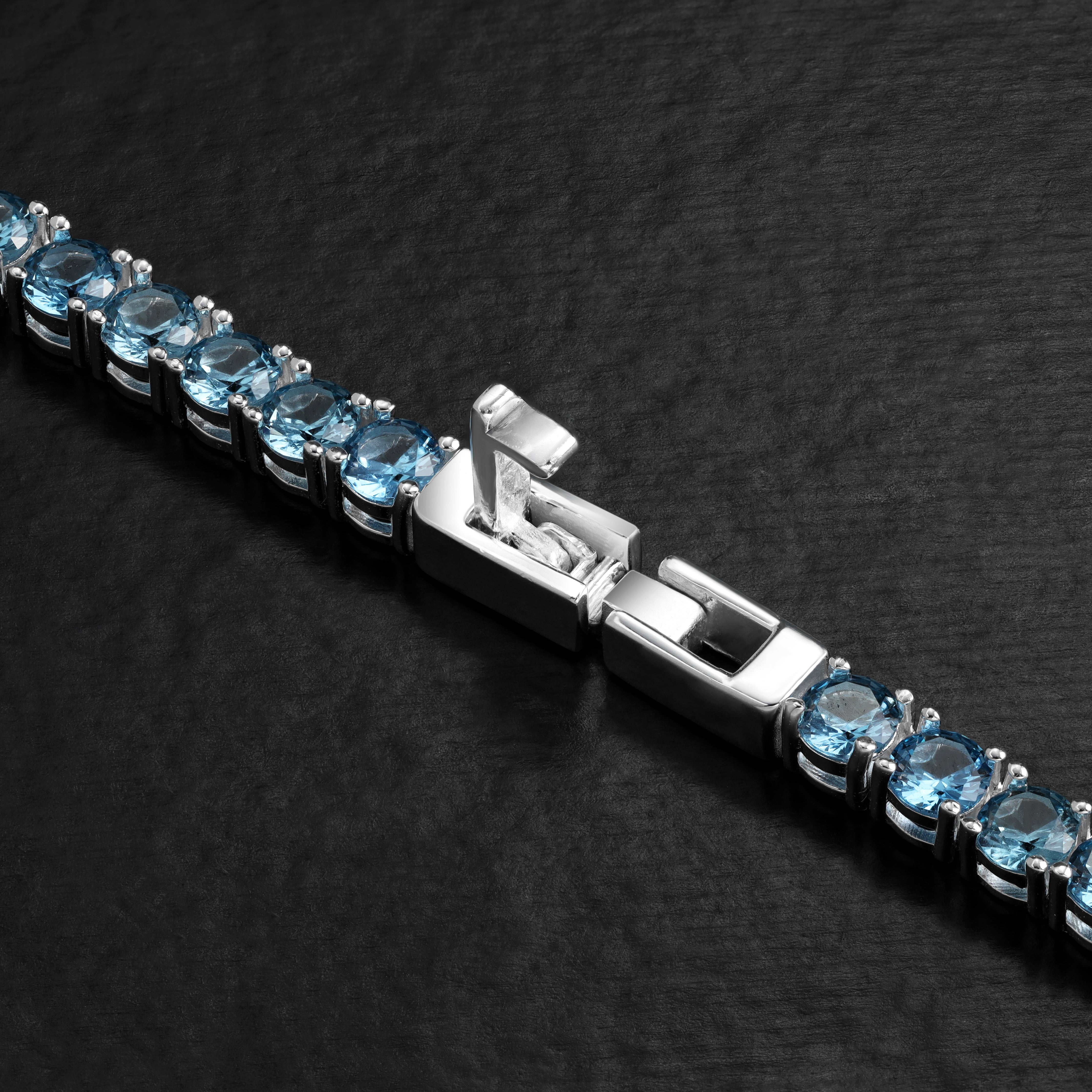 4mm Tennis Chain Kette blau - 925 Sterling Silber - Taipan Schmuck
