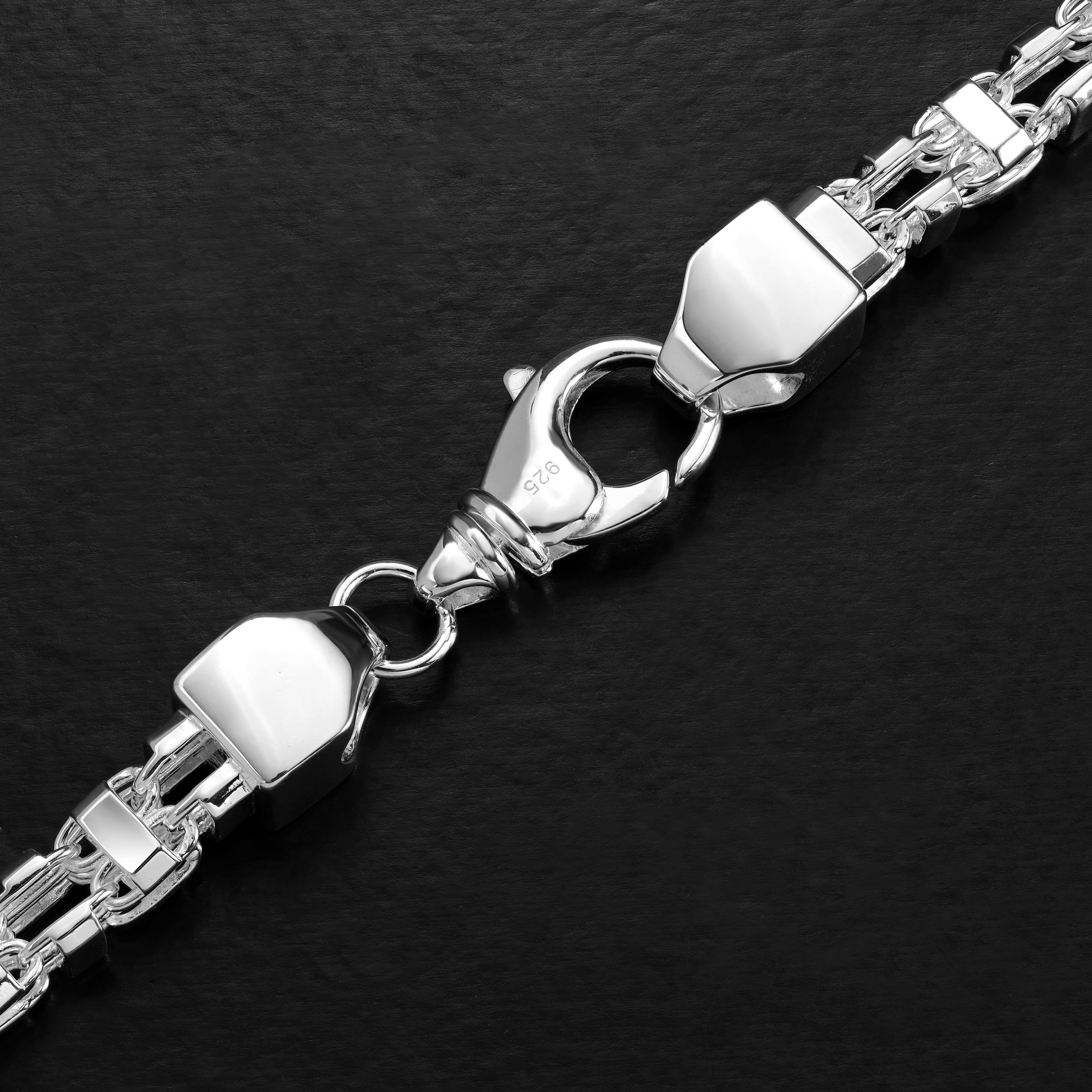 Käfigkette Magnumkette 7mm breit 60/70cm lang aus 925 Sterling Silber - Taipan Schmuck