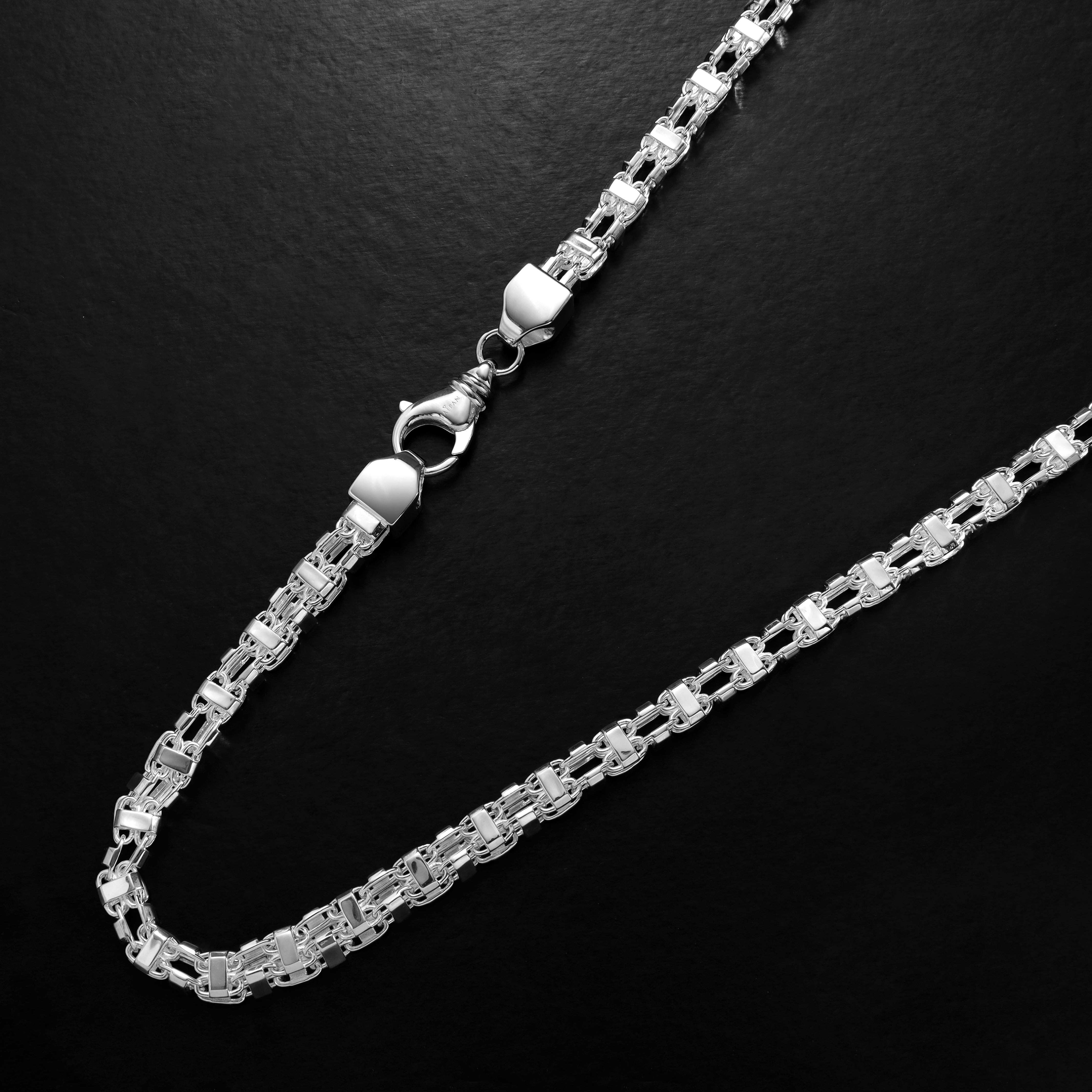 Käfigkette Magnumkette 7mm breit 60/70cm lang aus 925 Sterling Silber - Taipan Schmuck