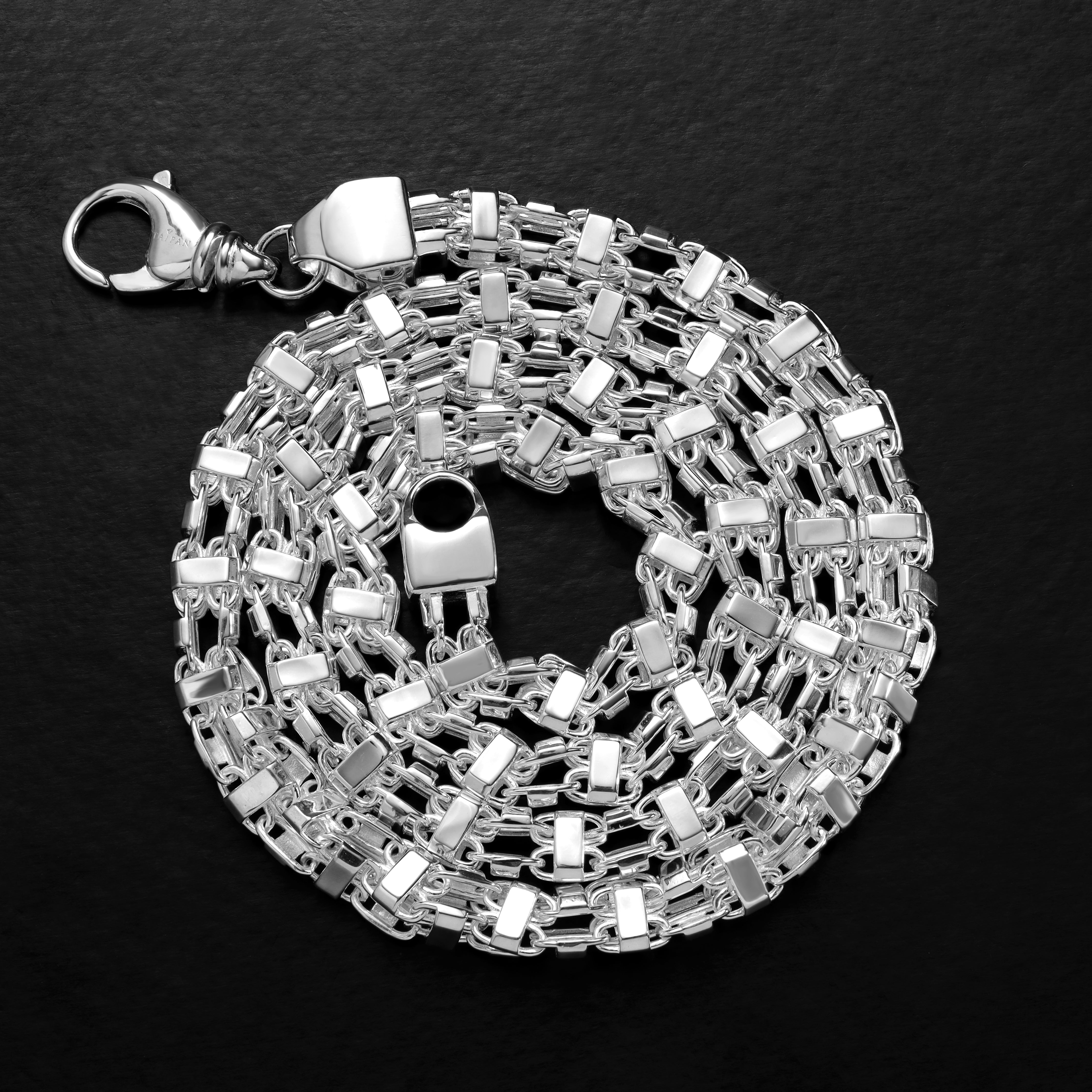 Käfigkette Magnumkette 7mm breit 60/70cm lang aus 925 Sterling Silber - Taipan Schmuck