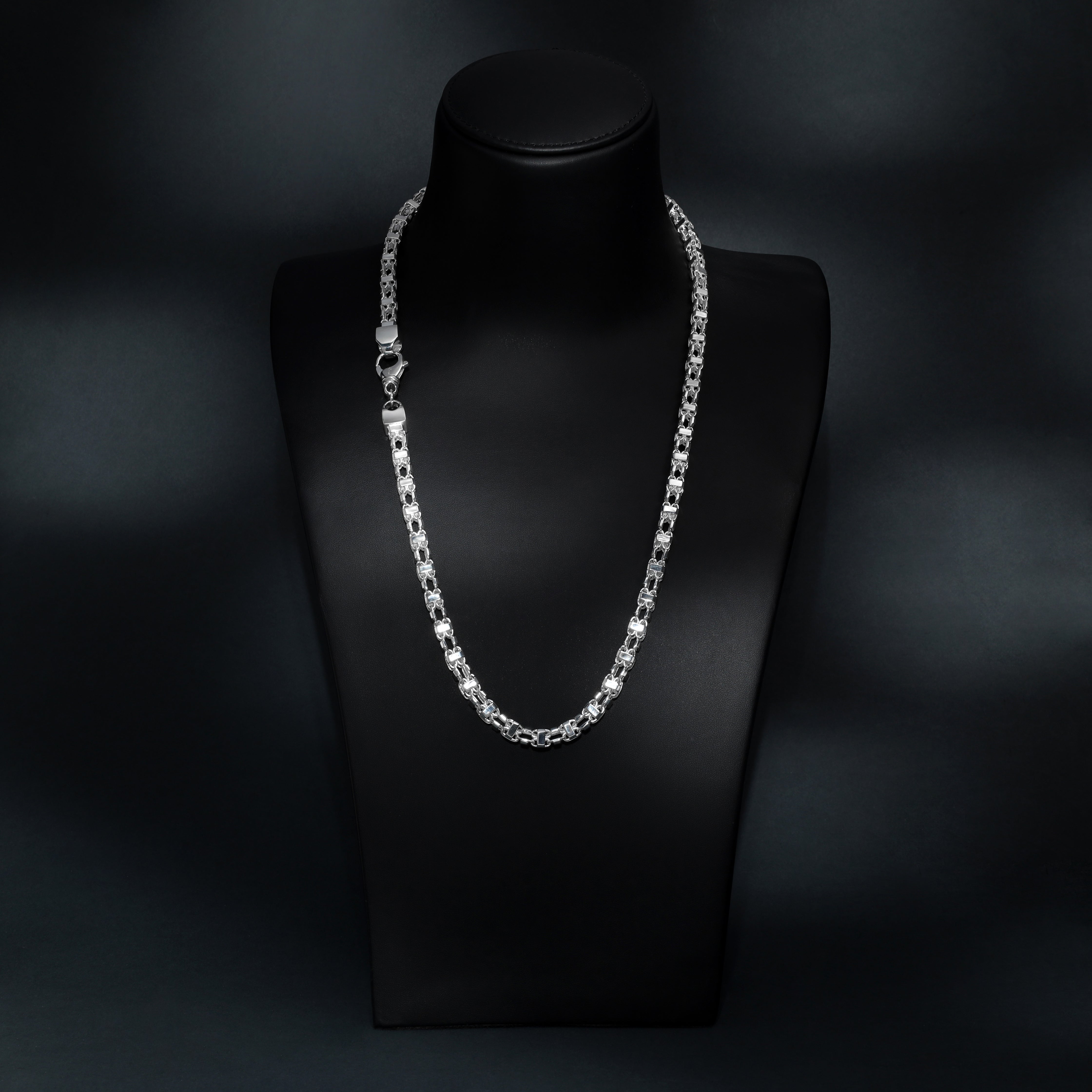 Käfigkette Magnumkette 7mm breit 60/70cm lang aus 925 Sterling Silber - Taipan Schmuck