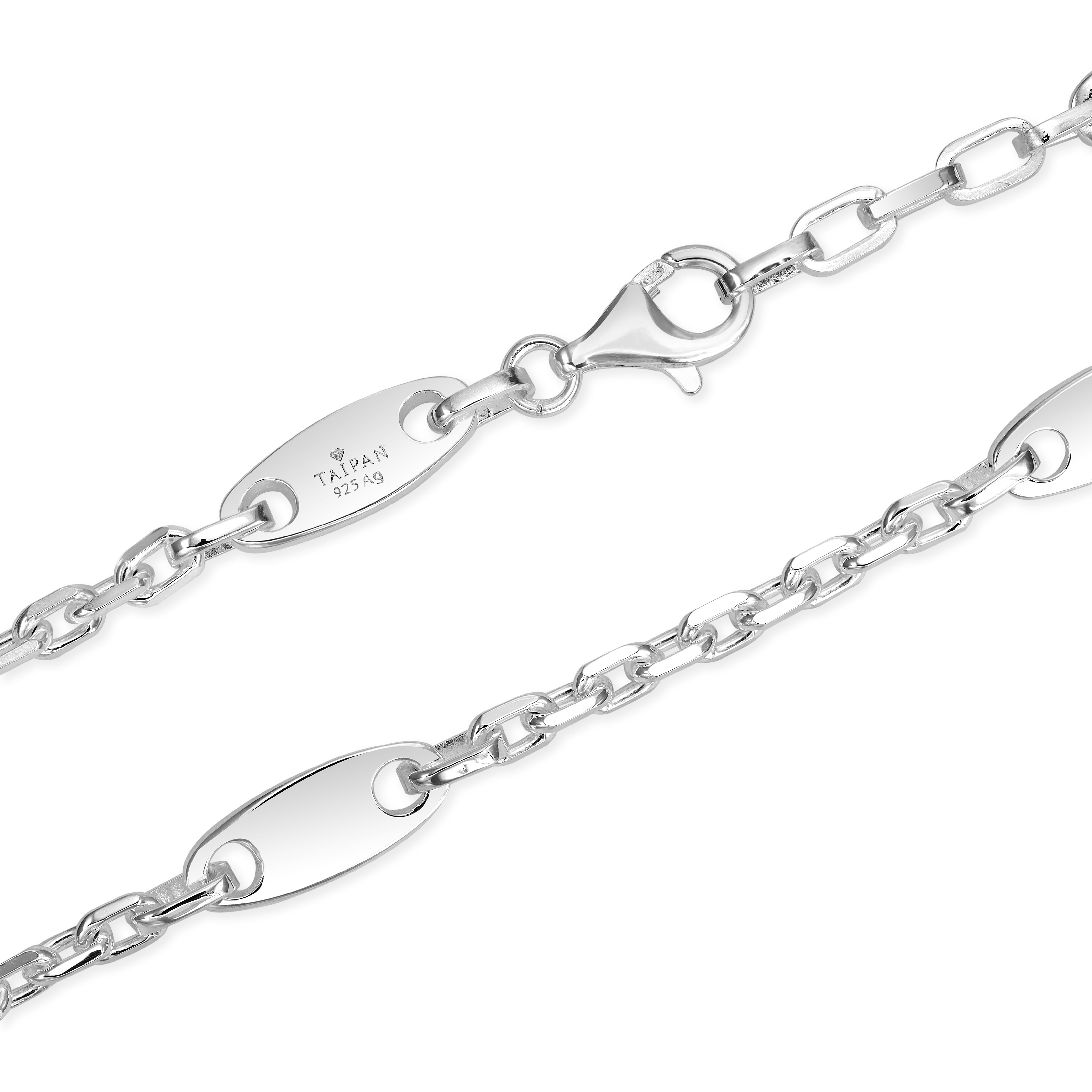 Plattenkette + Anker 6mm 925 Sterlingsilber - Taipan Schmuck