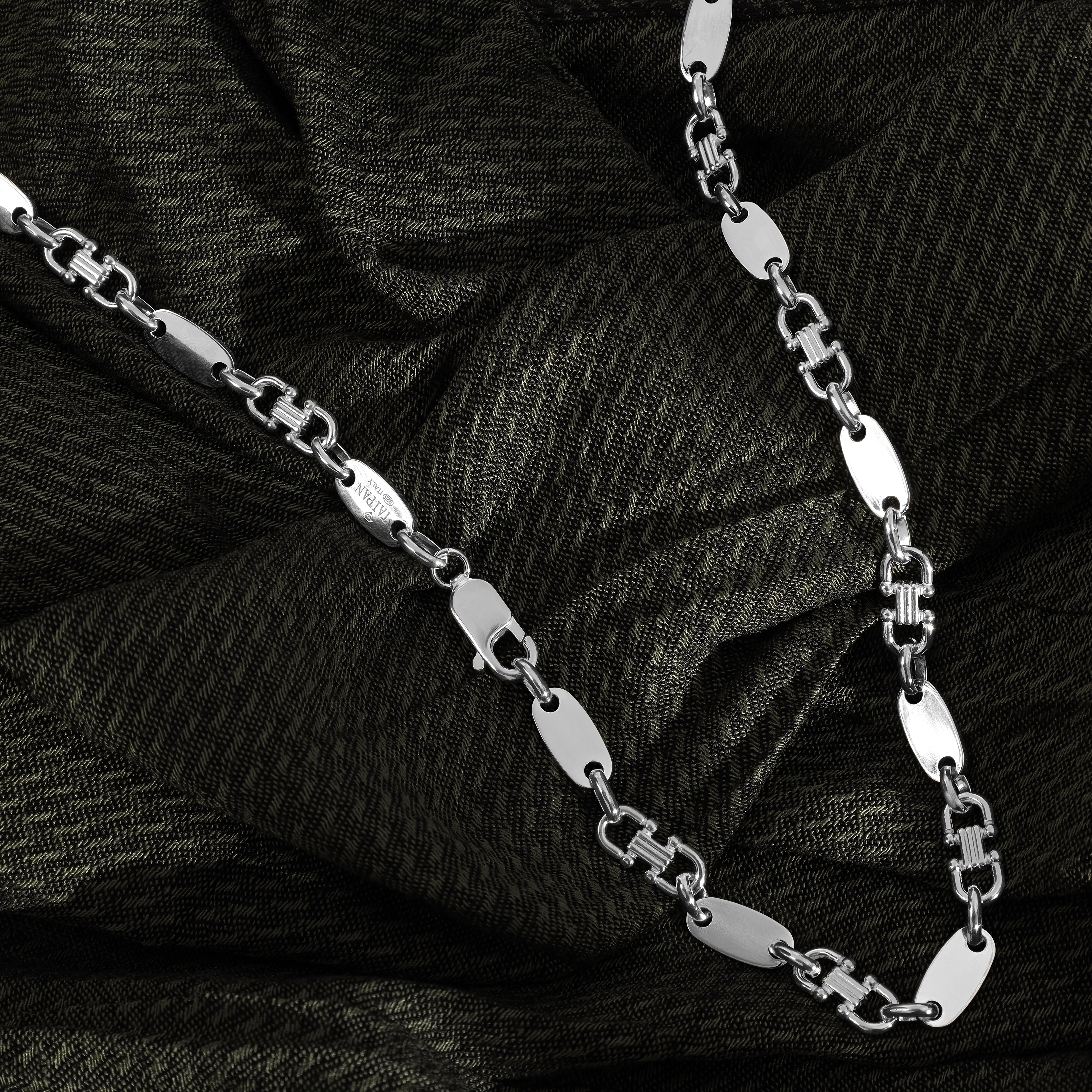 6mm Plattenkette aus 925 Sterlingsilber