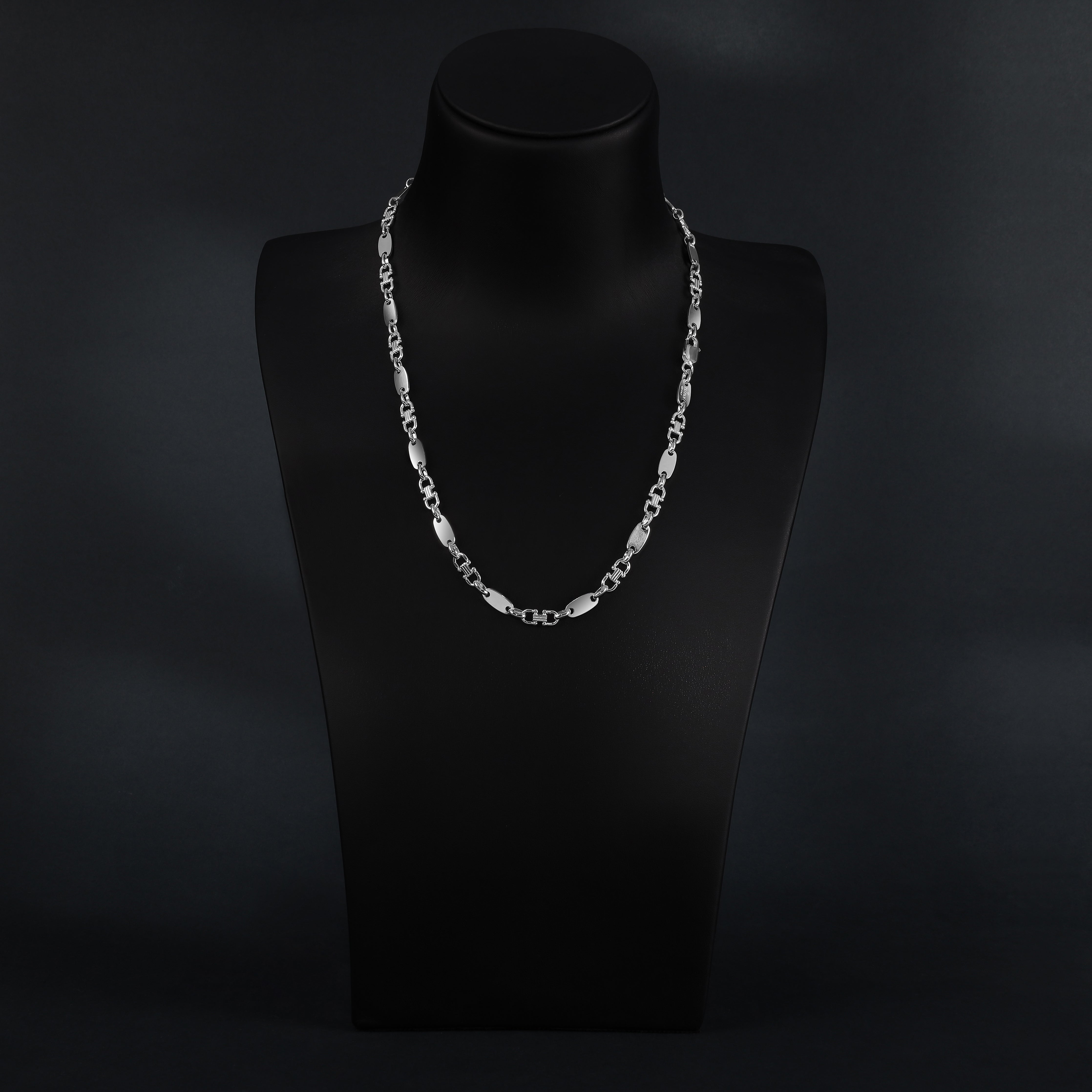 6mm Plattenkette aus 925 Sterlingsilber