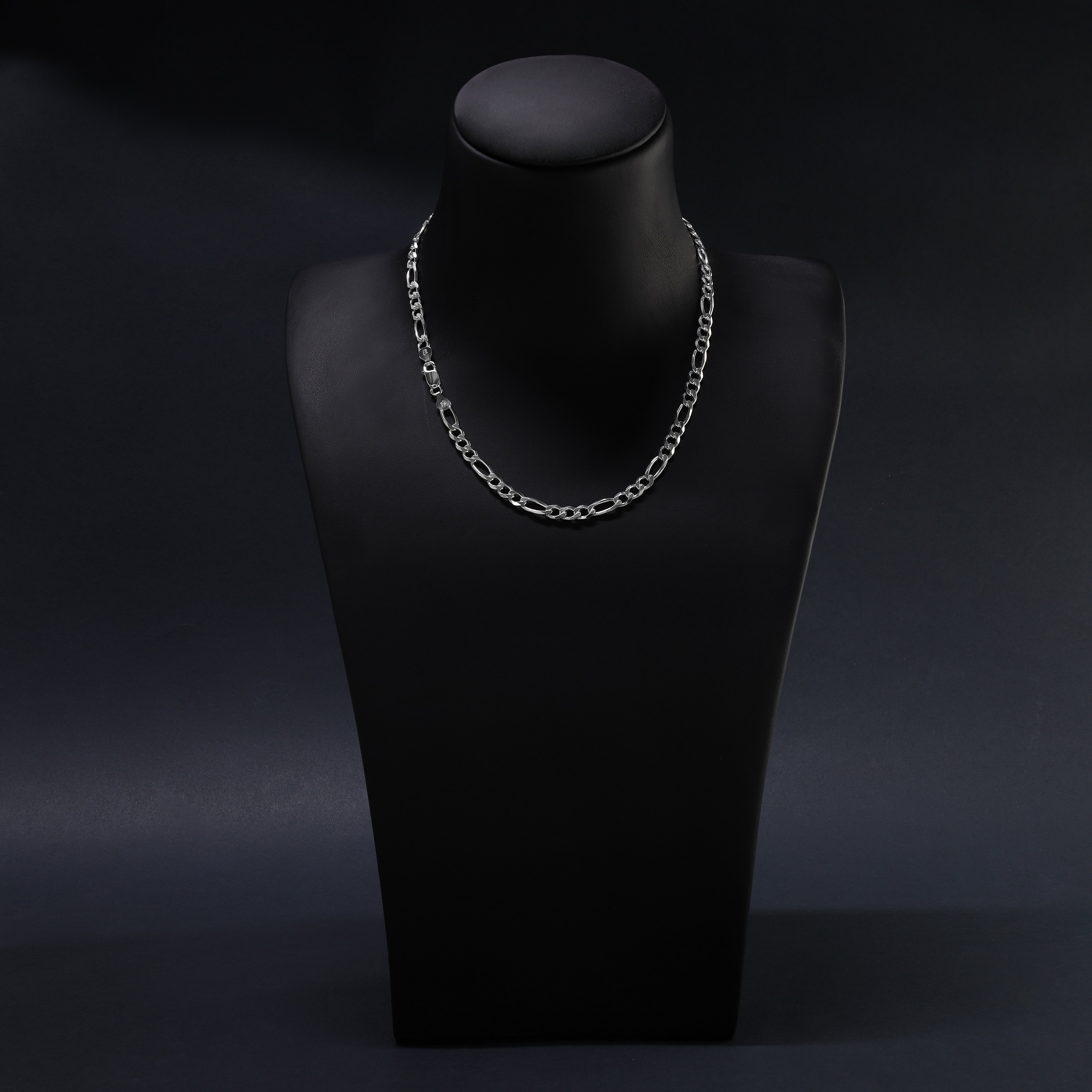 6mm Figaro Kette aus 925 Sterlingsilber