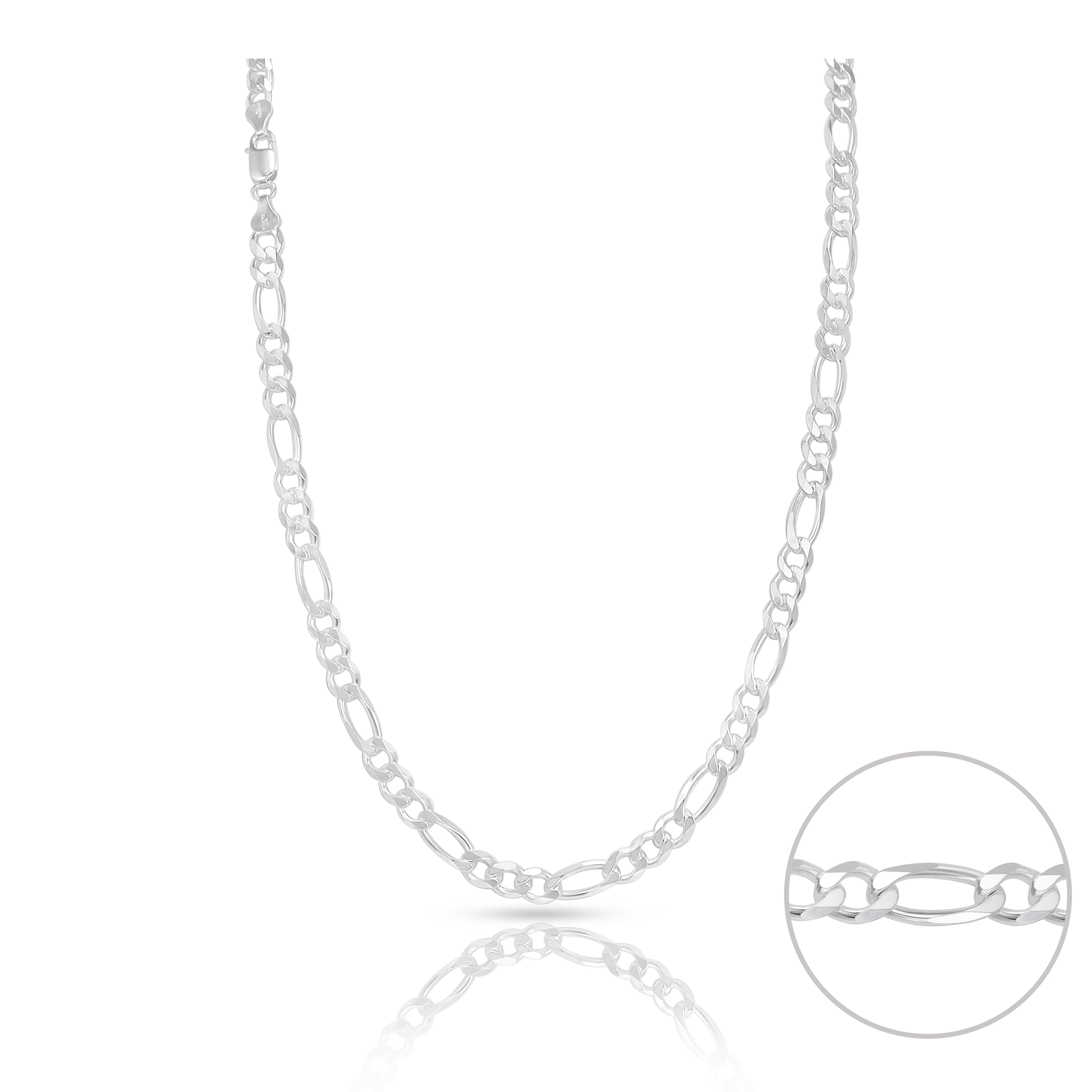 6mm Figaro Kette aus 925 Sterlingsilber