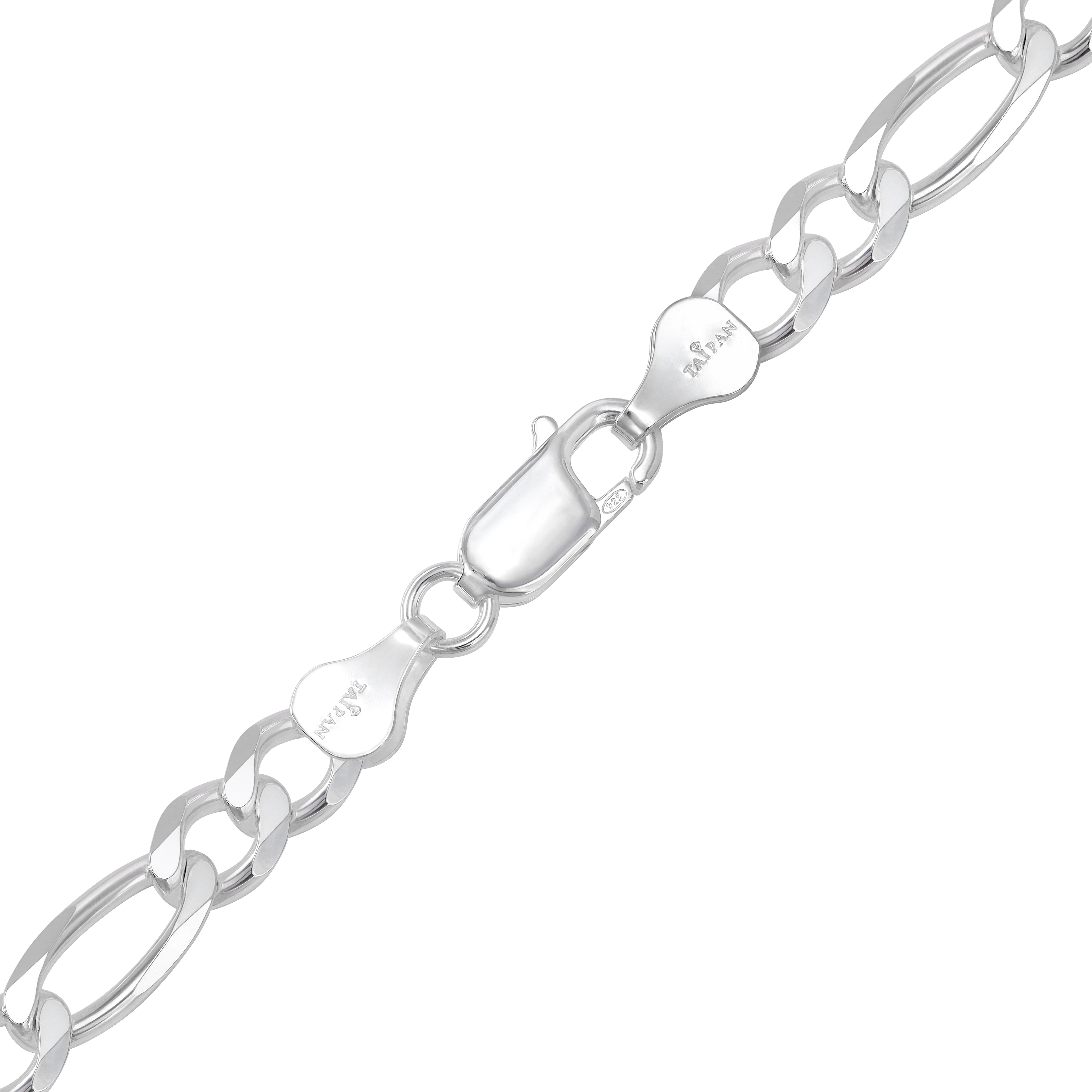 6mm Figaro Kette aus 925 Sterlingsilber
