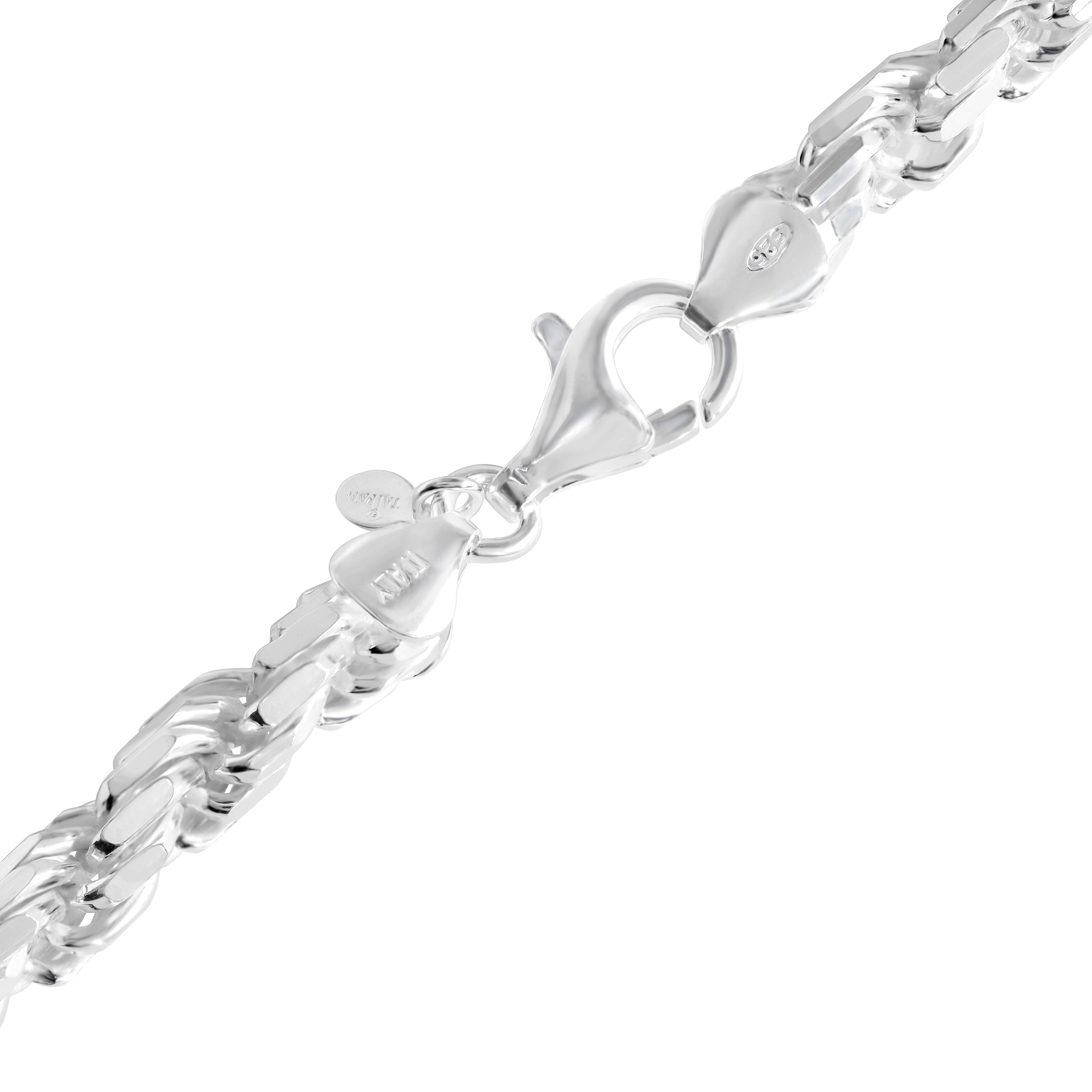 7mm Kordelkette Rope chain 60cm aus 925 Sterlingsilber