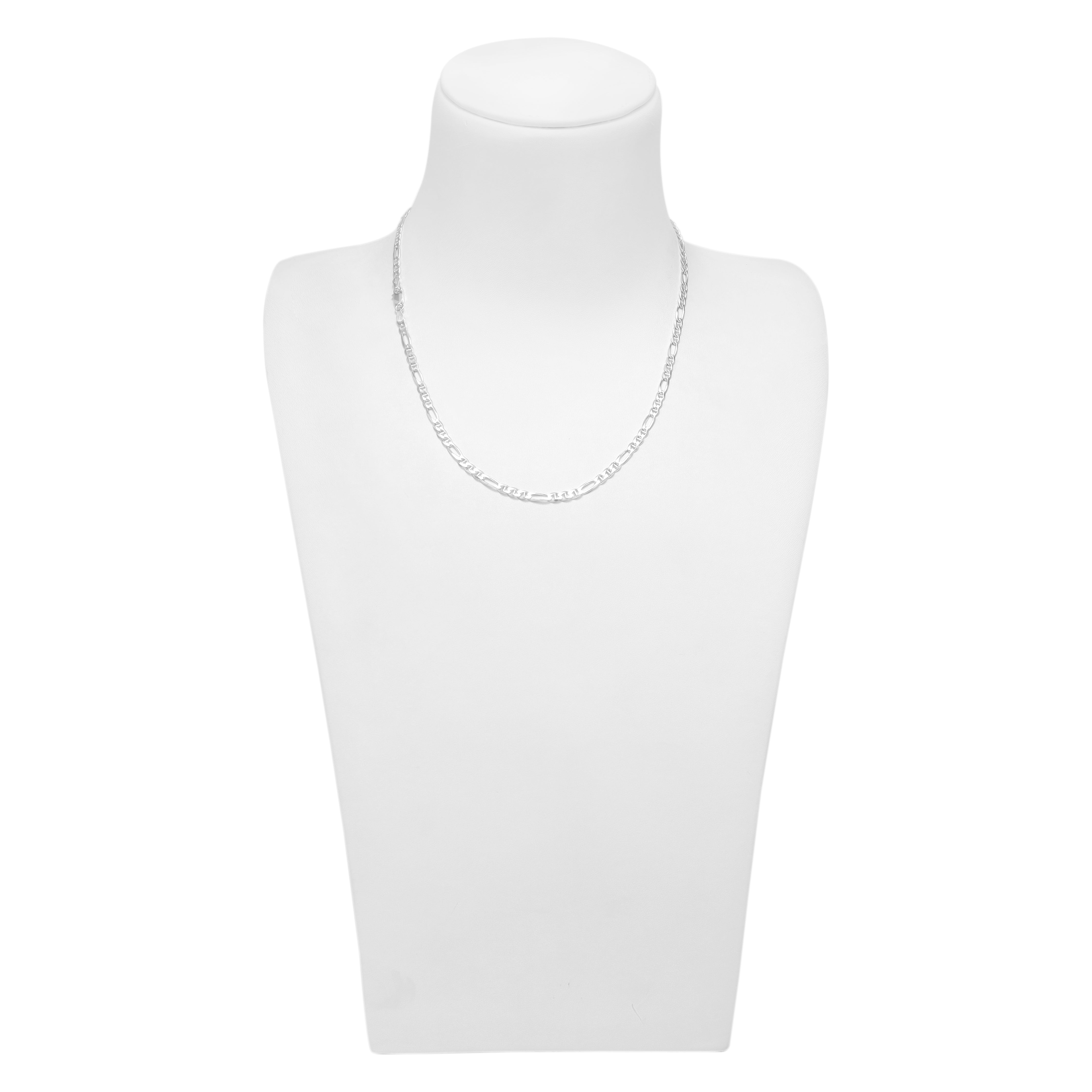 4mm Figarokette aus 925 Sterlingsilber