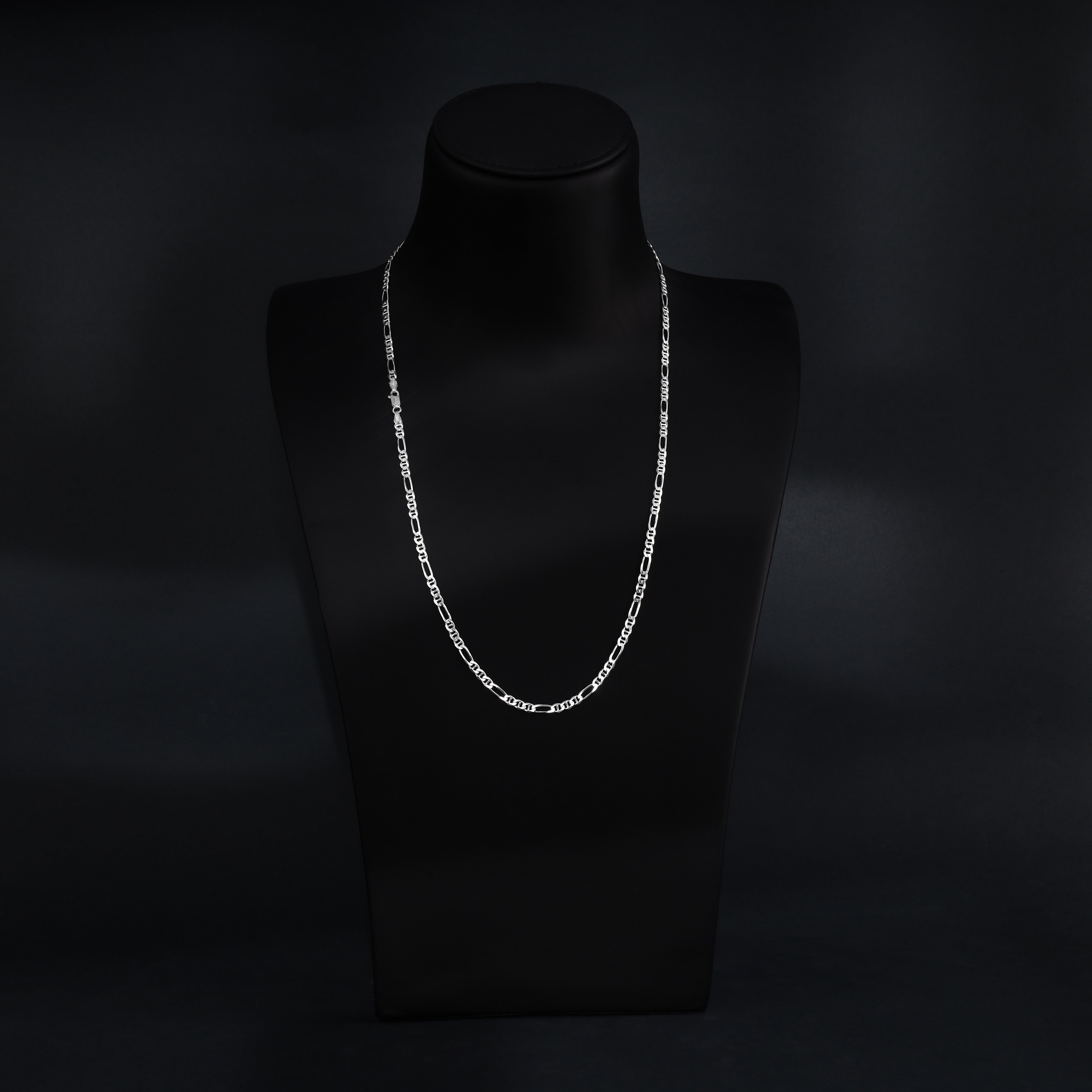 4mm Figarokette 65cm aus 925 Sterlingsilber