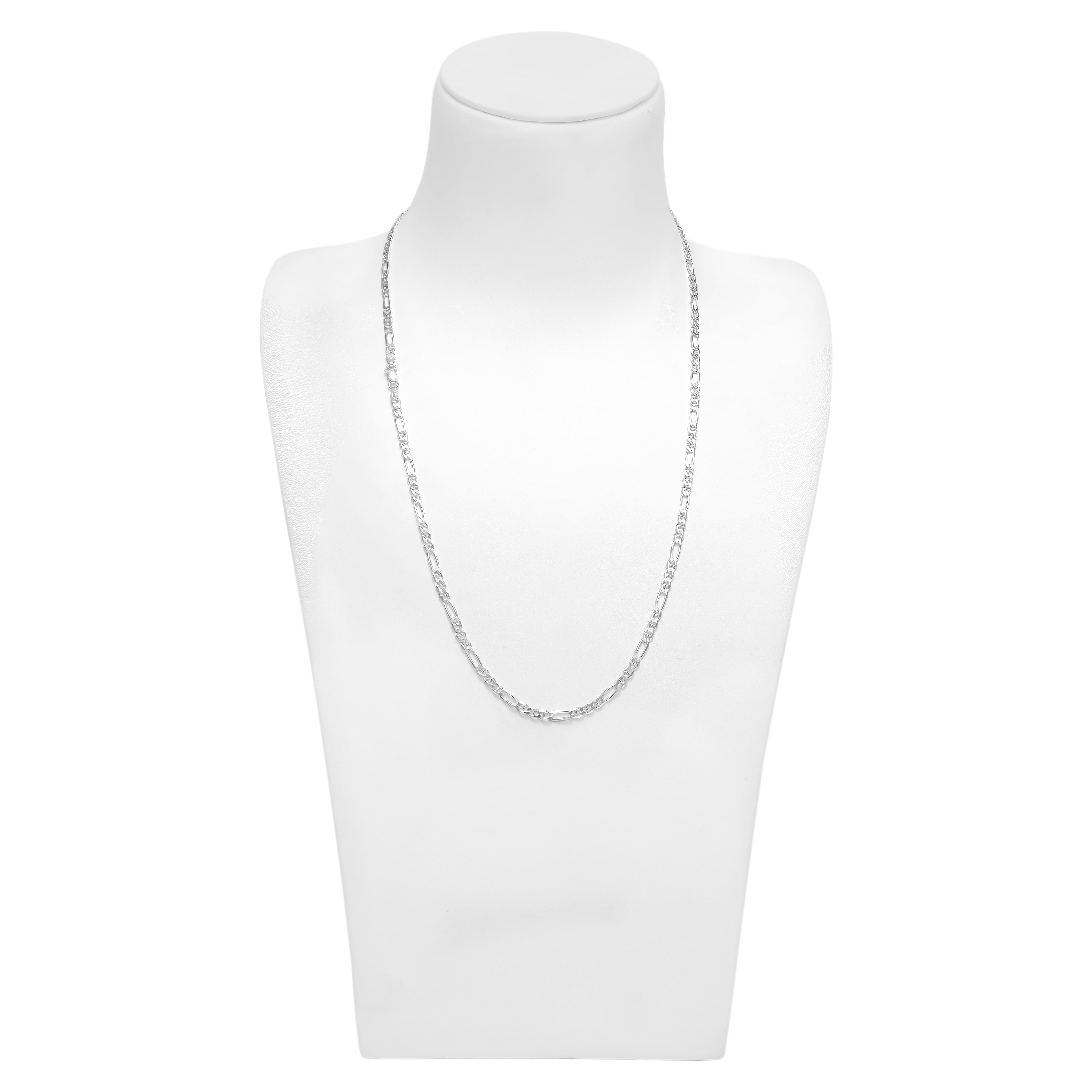4mm Figarokette 65cm aus 925 Sterlingsilber