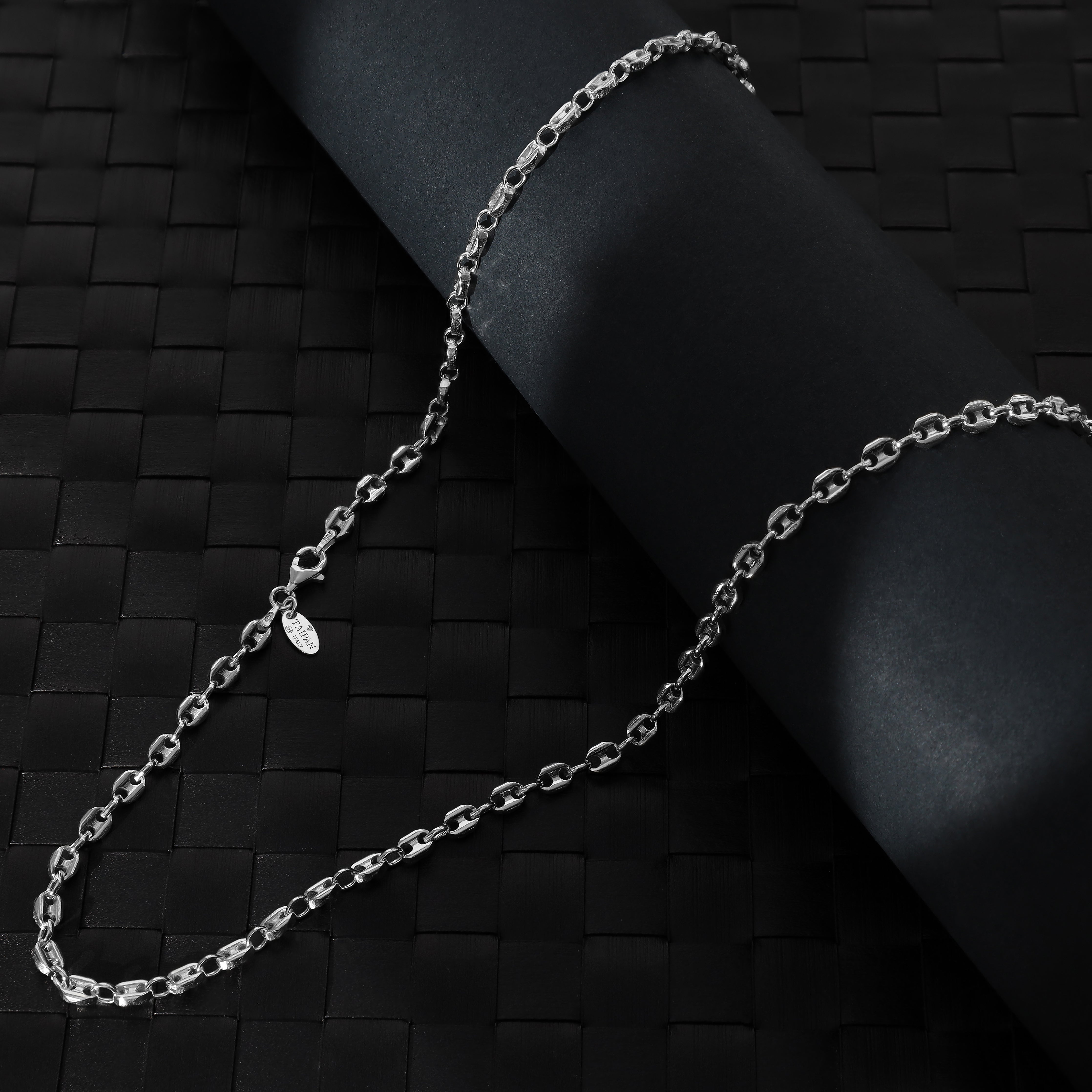 4mm Bohnenkette 60cm aus 925 Sterlingsilber