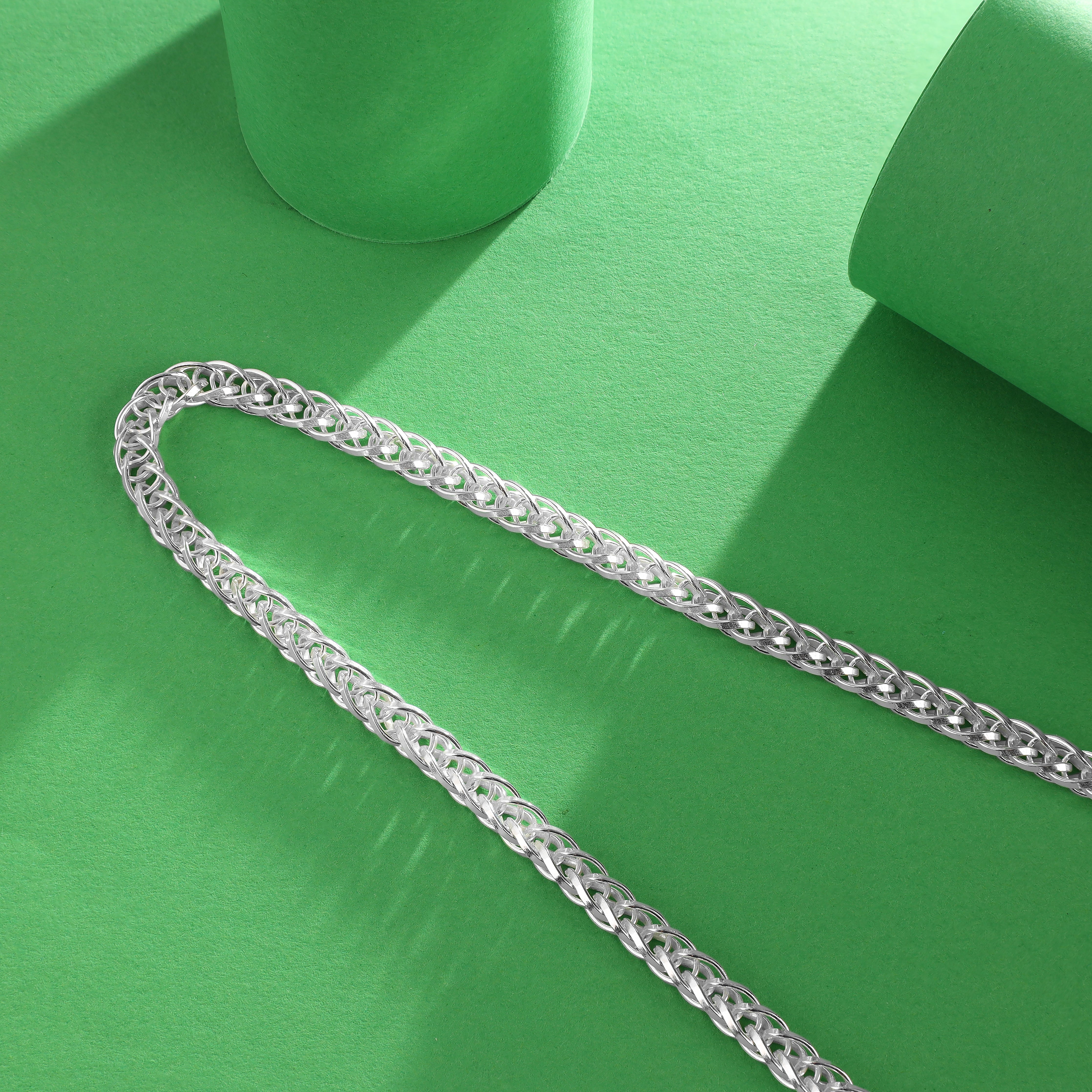 5mm Kordelkette Ropechain 65cm aus 925 Sterlingsilber