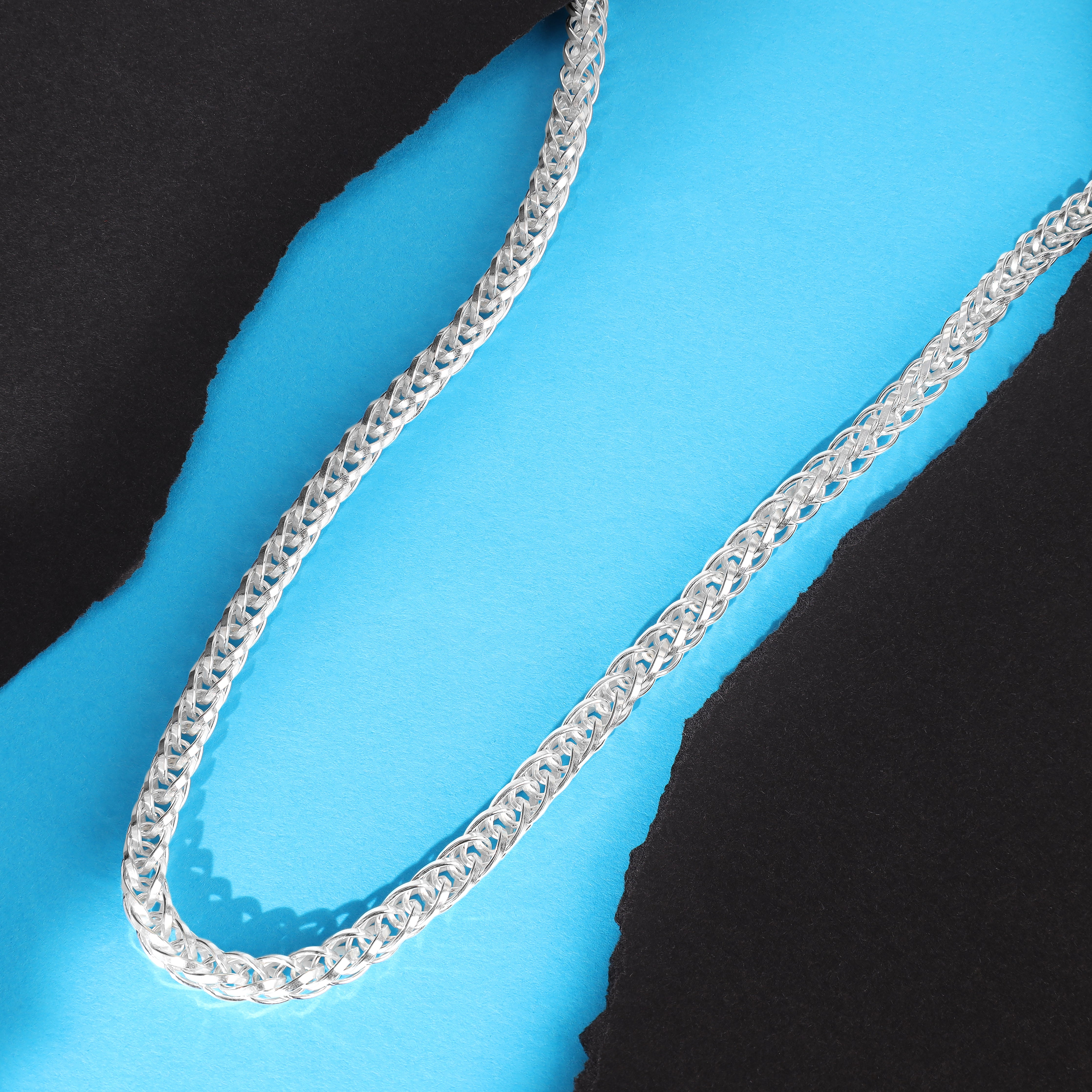 5mm Kordelkette Ropechain 65cm aus 925 Sterlingsilber