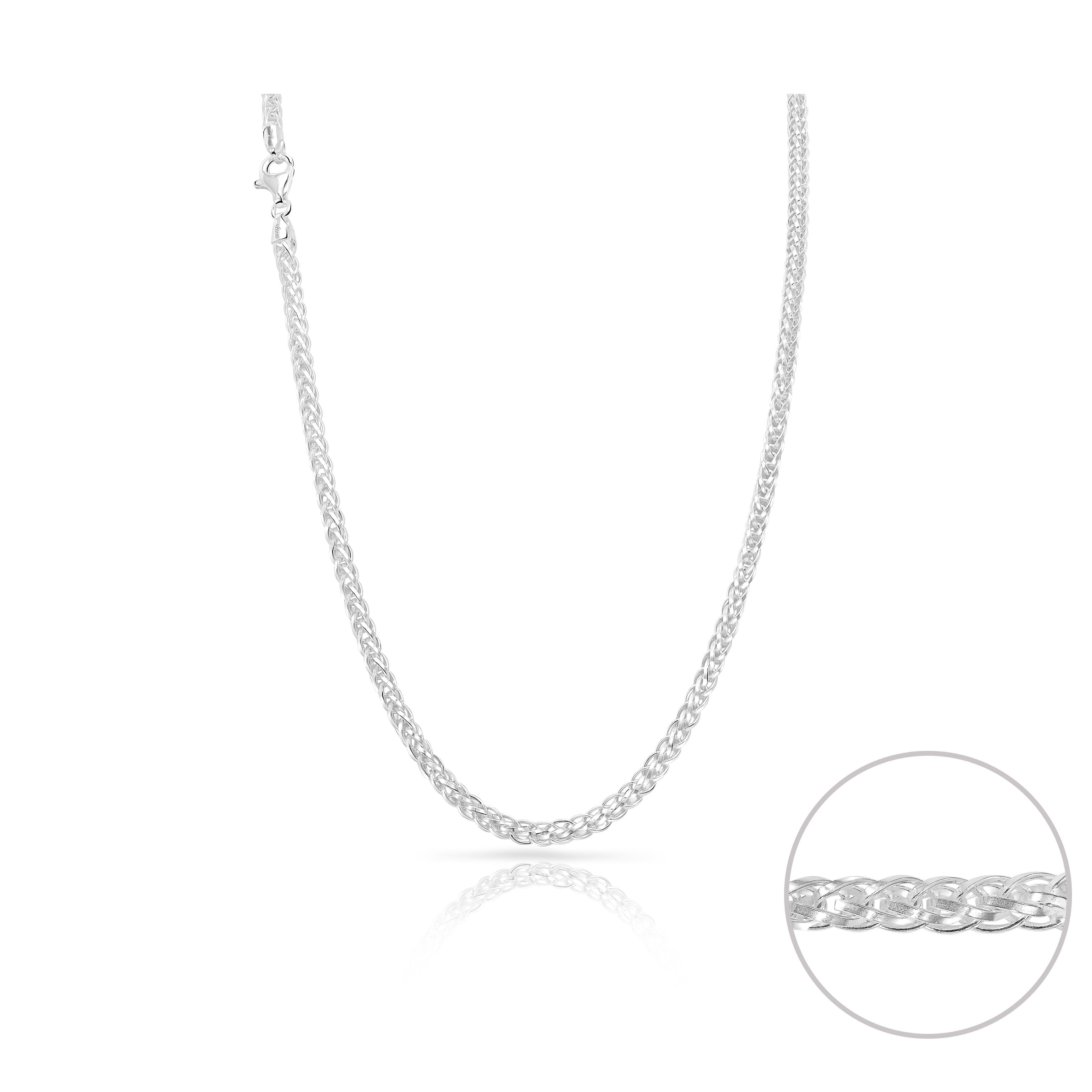 5mm Kordelkette Ropechain 65cm aus 925 Sterlingsilber