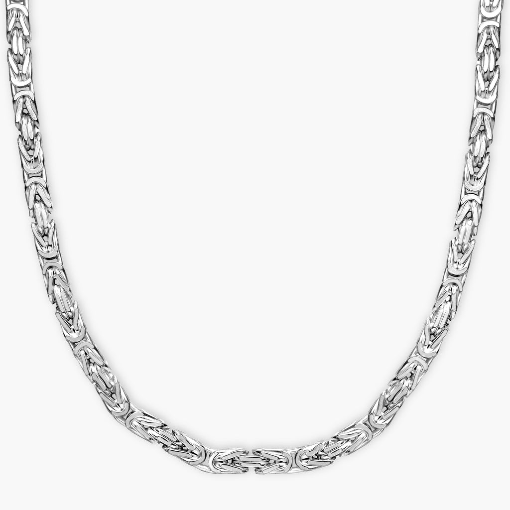 Königskette 3mm aus 925 Silber – massiv & vierkant