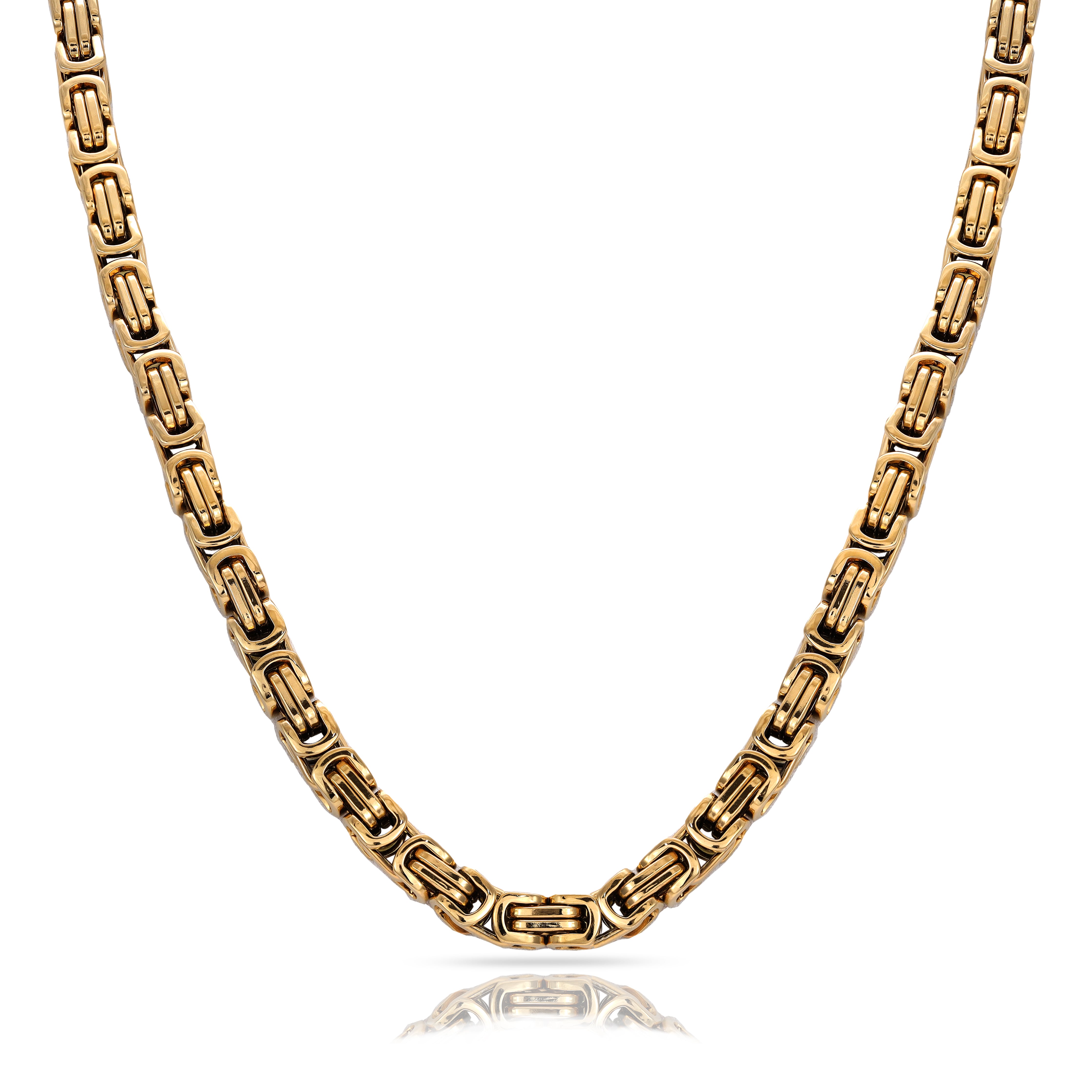 7mm king chain made of stainless steel 18K gold plated 