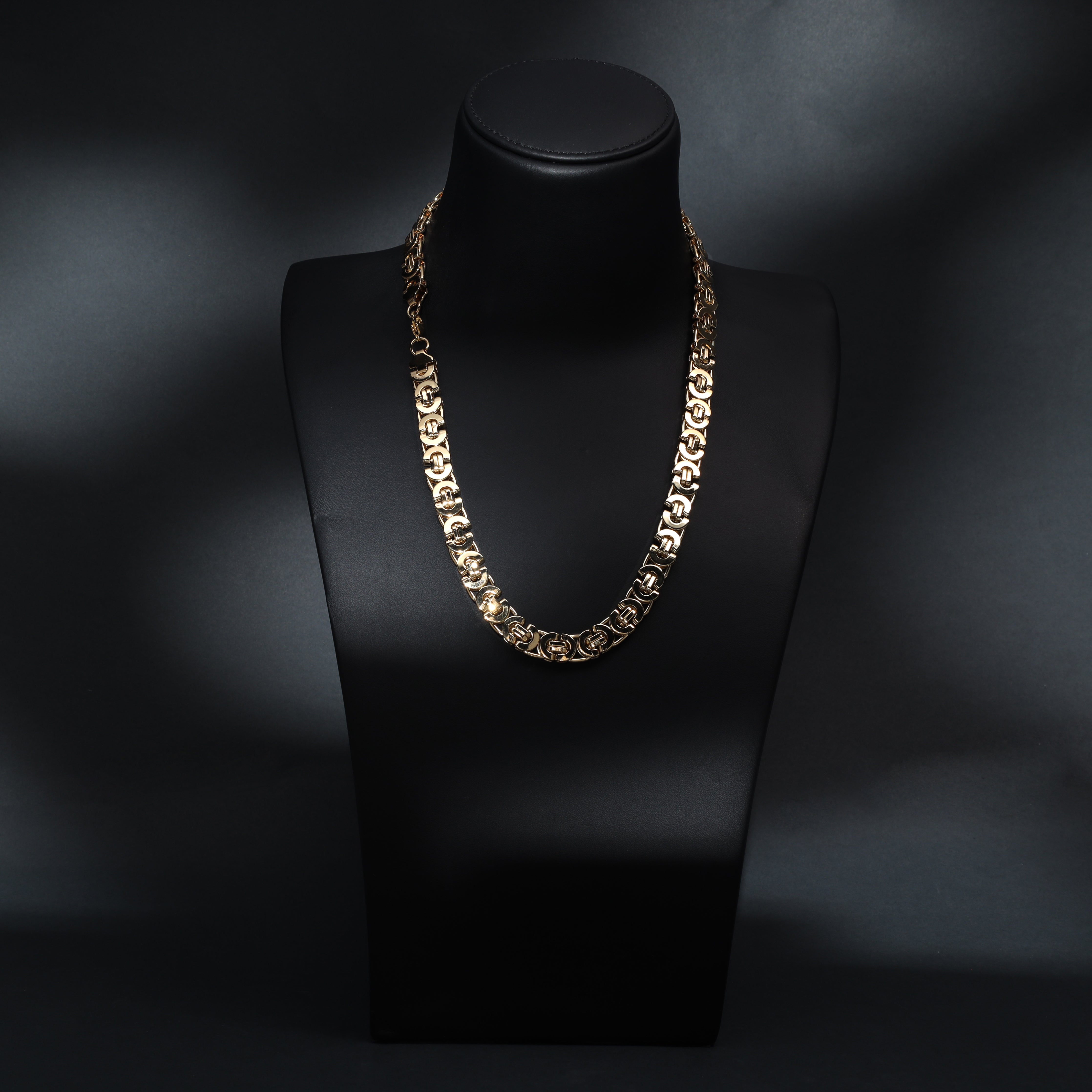 11mm Etruscan chain 60cm long made of stainless steel 18K gold plated 