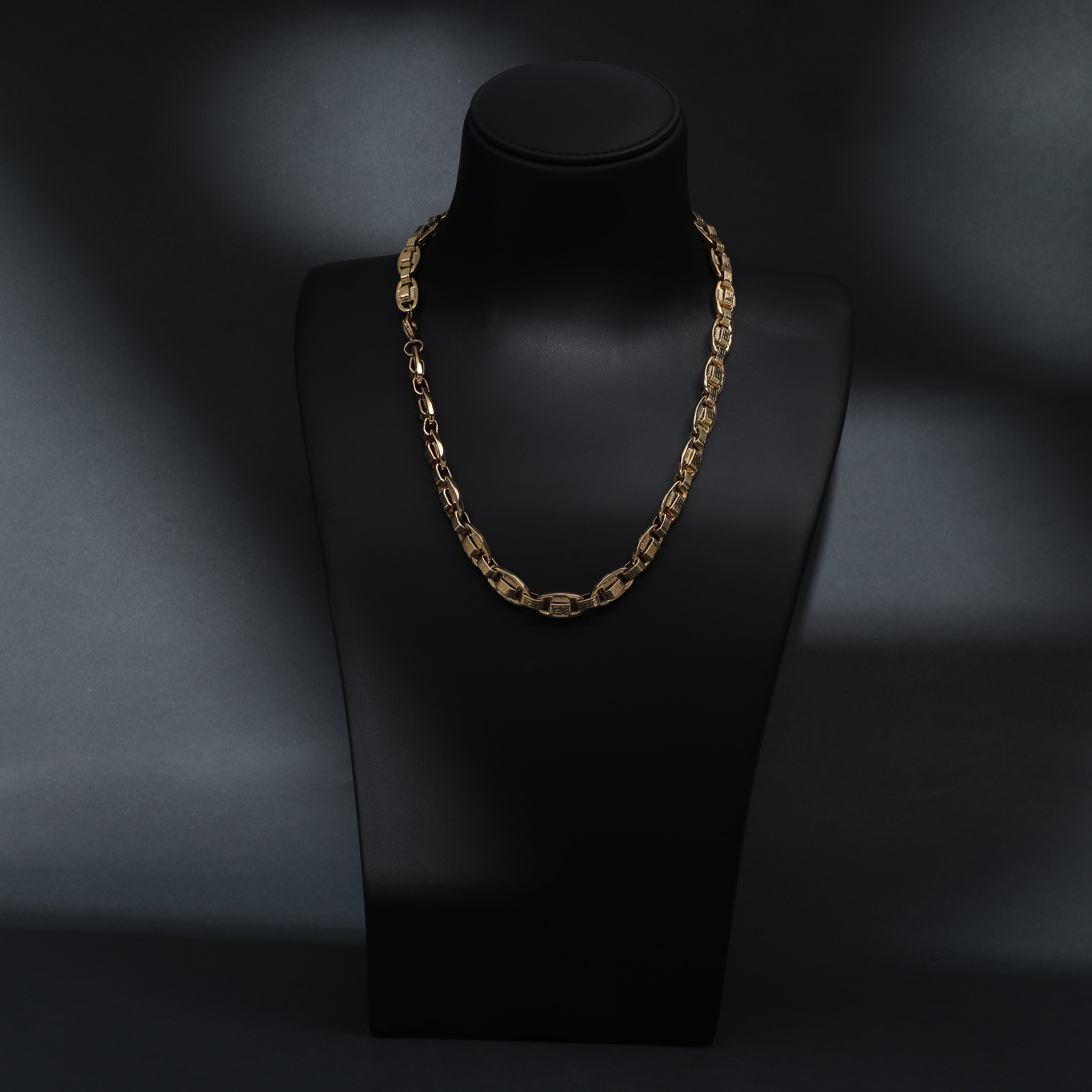 11mm Santorini design chain made of stainless steel 18K gold plated 