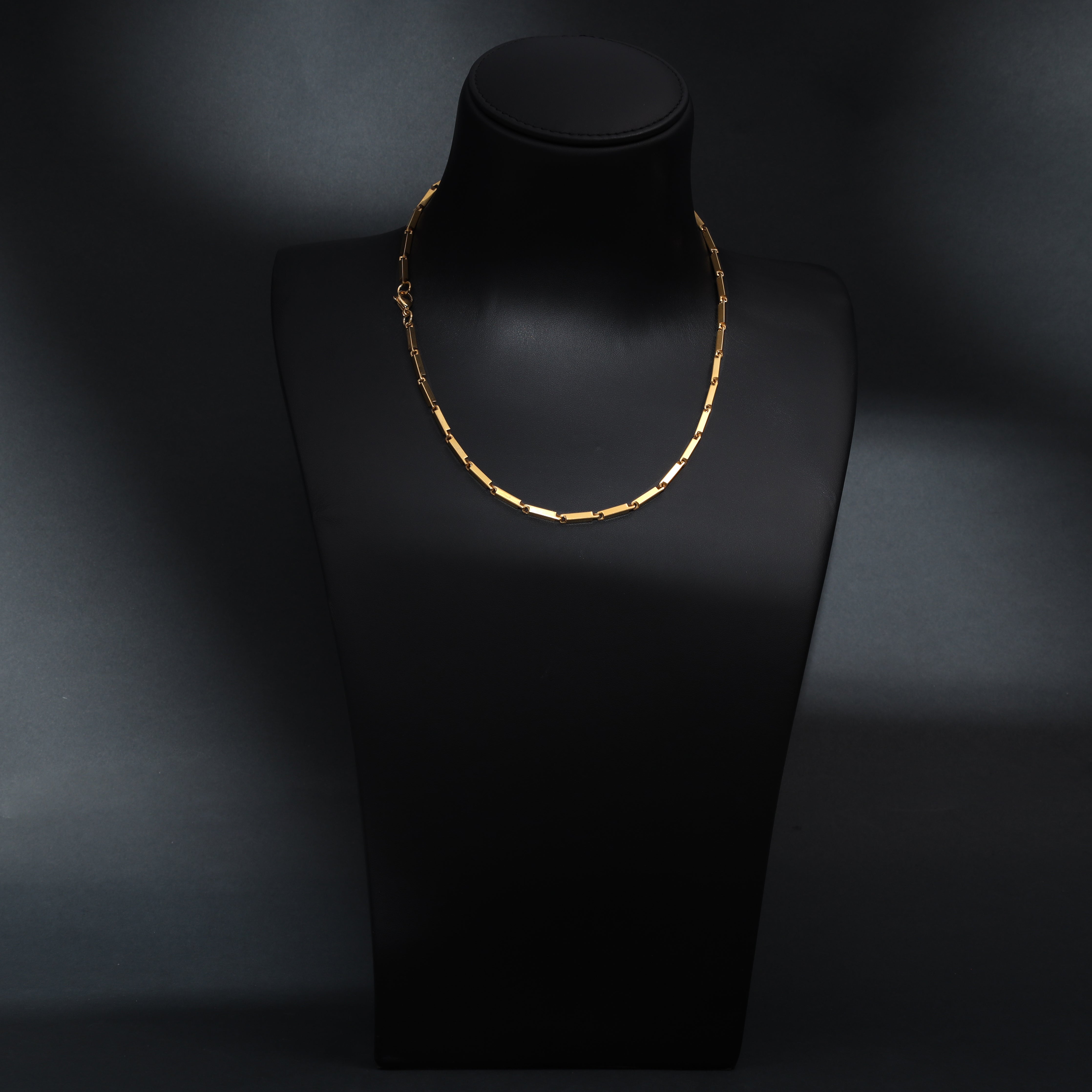 3mm Bullet Chain made of stainless steel 18K gold plated 