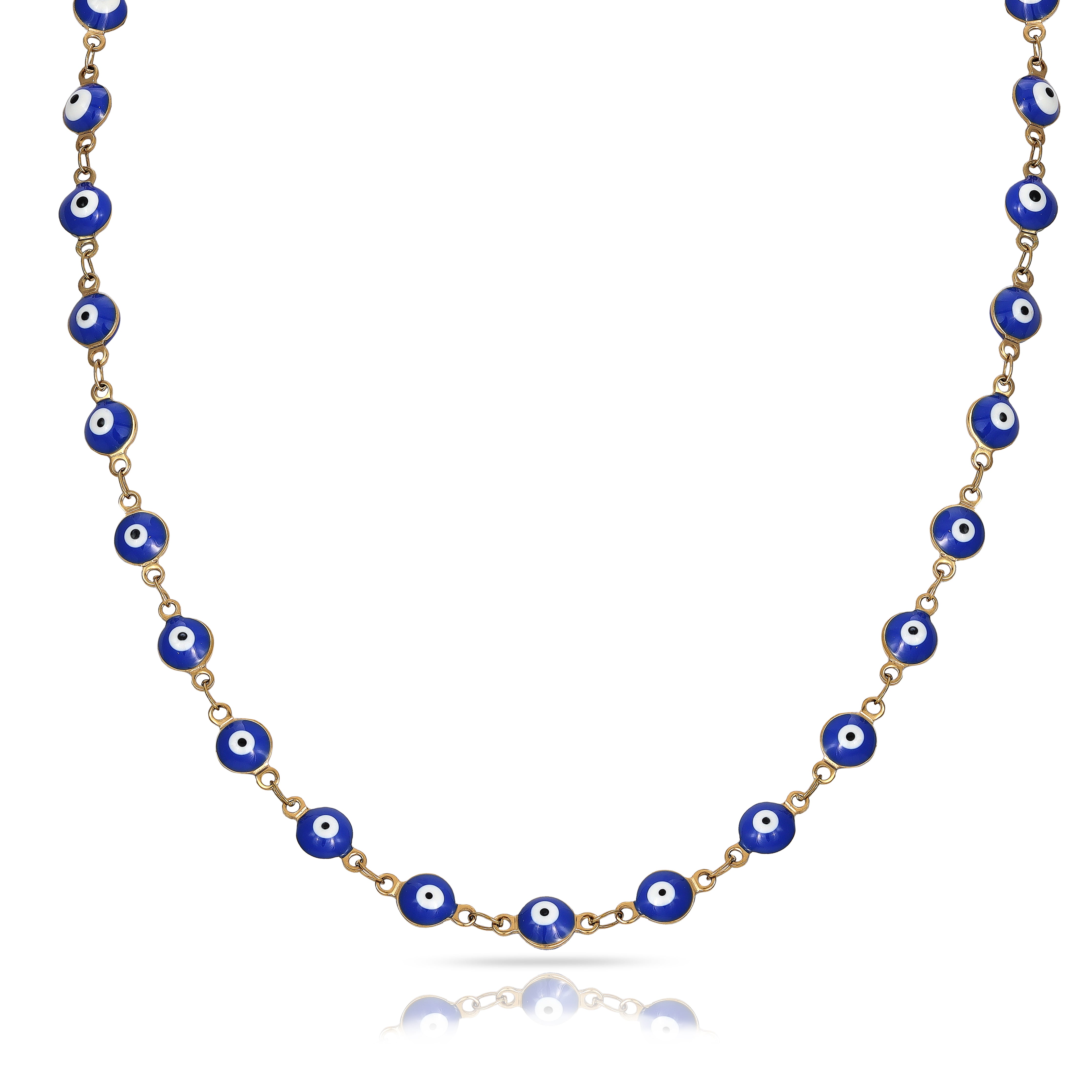 Women's necklace with Evil Eye Nazar made of stainless steel 18K gold-plated