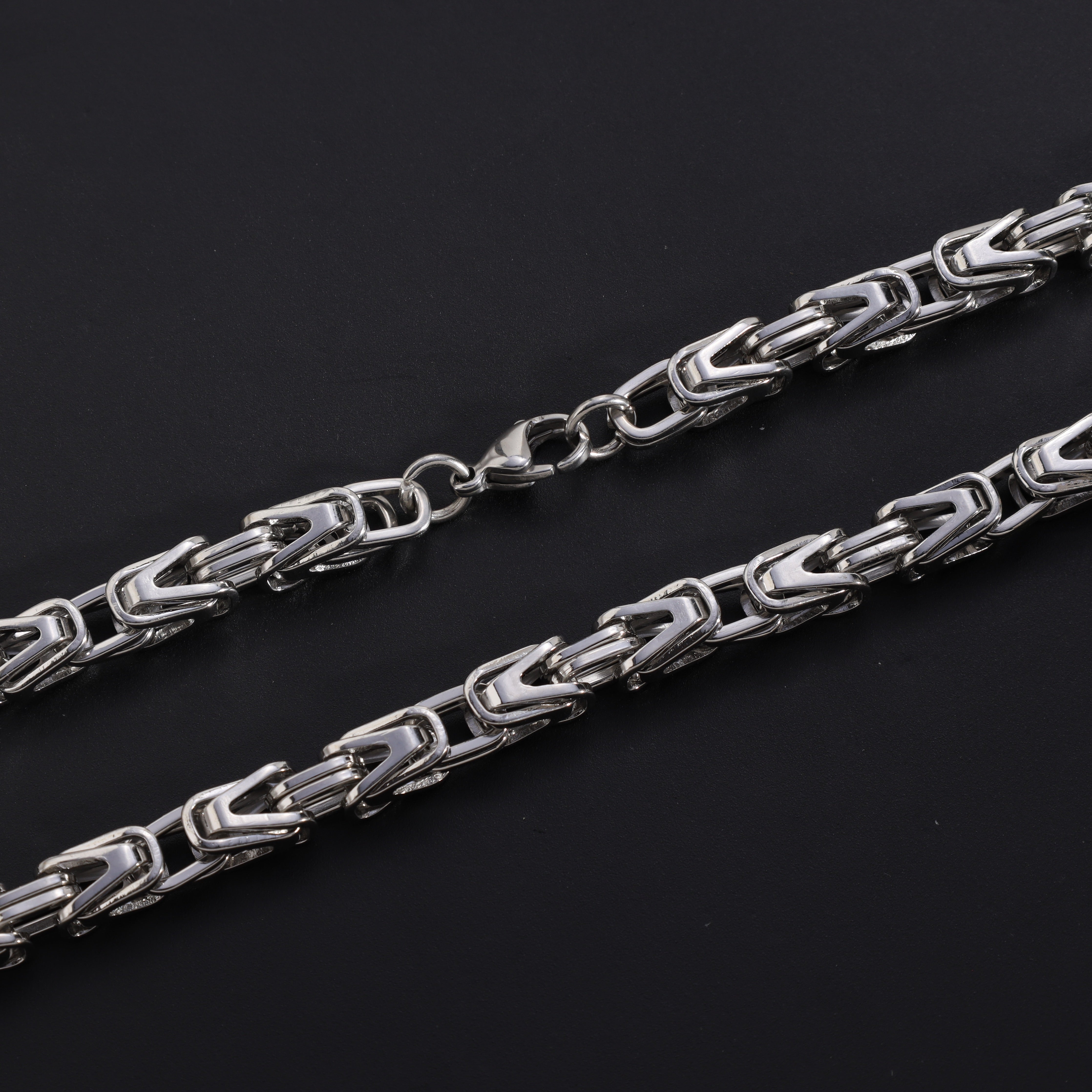 Set - Deutscher Adler + 6mm Königskette aus Edelstahl