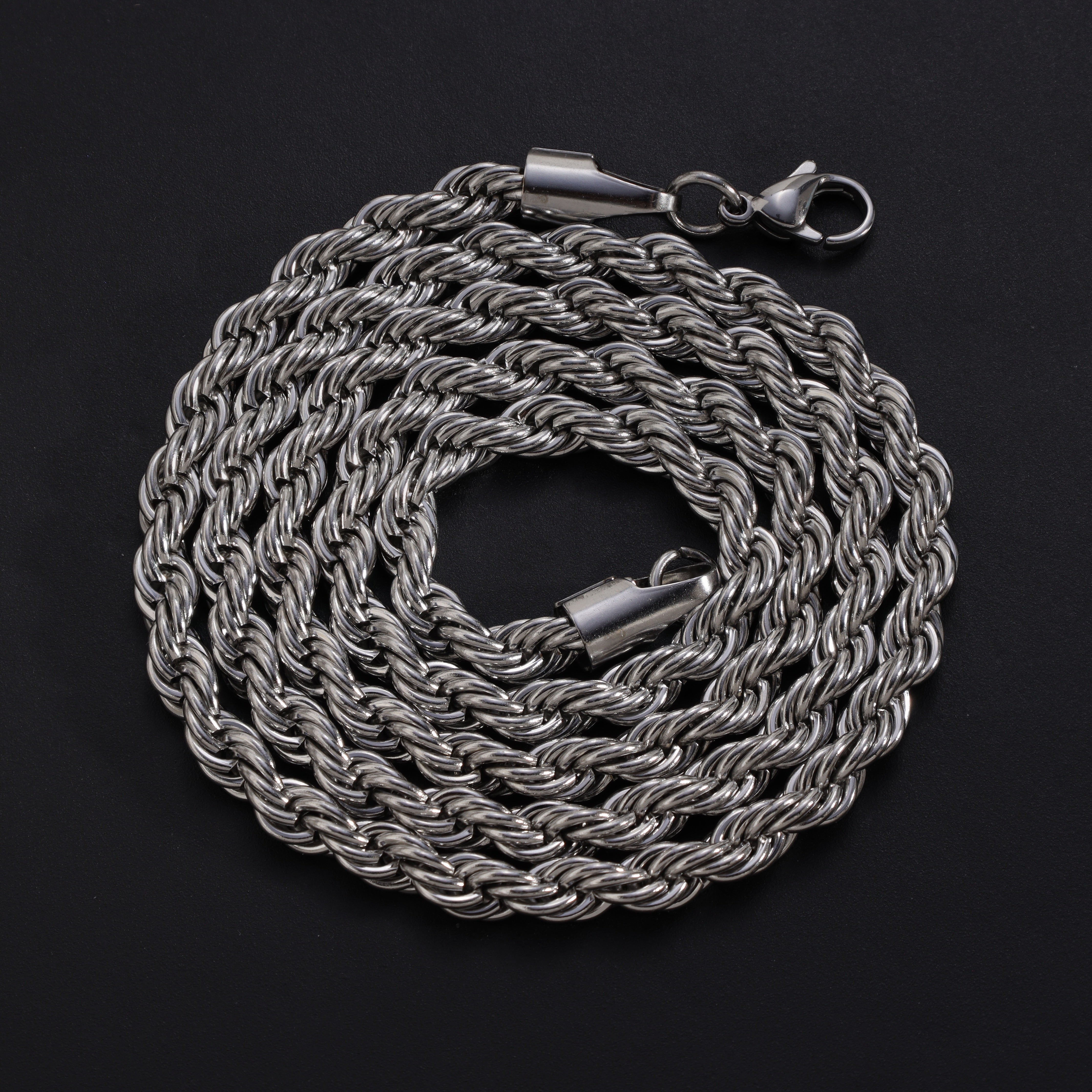 Kordelkette Rope Chain 5mm breit aus Edelstahl