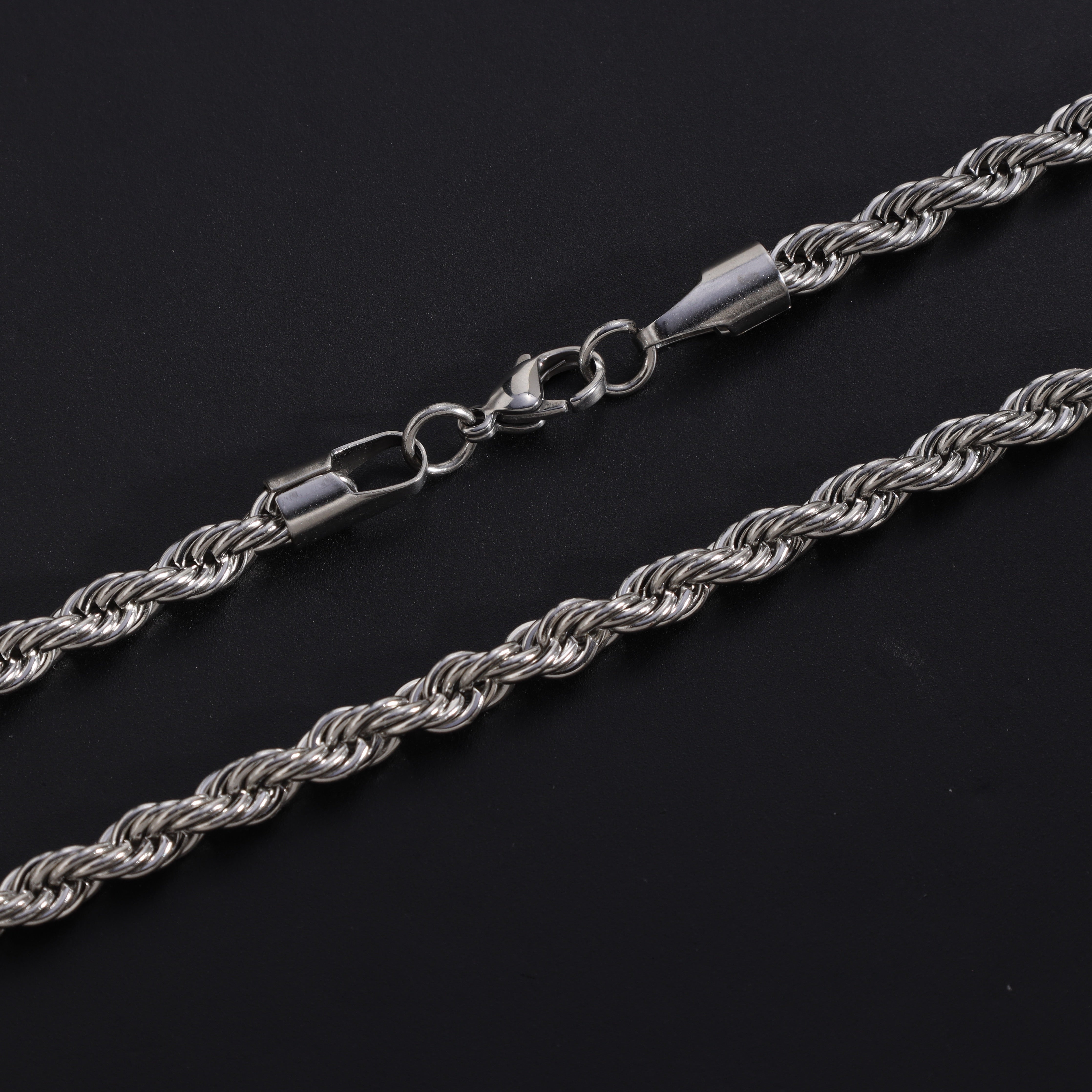 Kordelkette Rope Chain 5mm breit aus Edelstahl