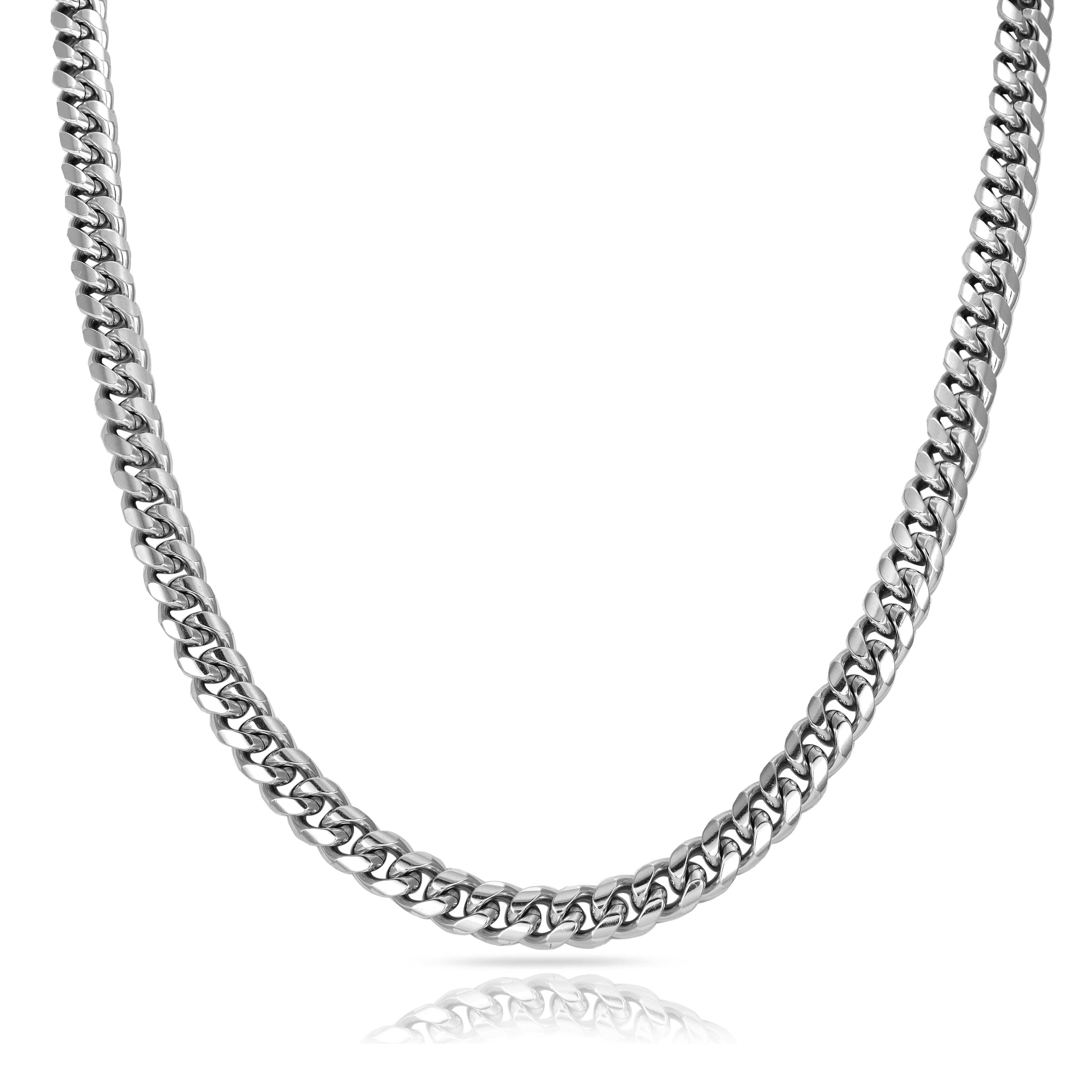 8mm Miami Cuban Link Curb Chain Made of Stainless Steel 