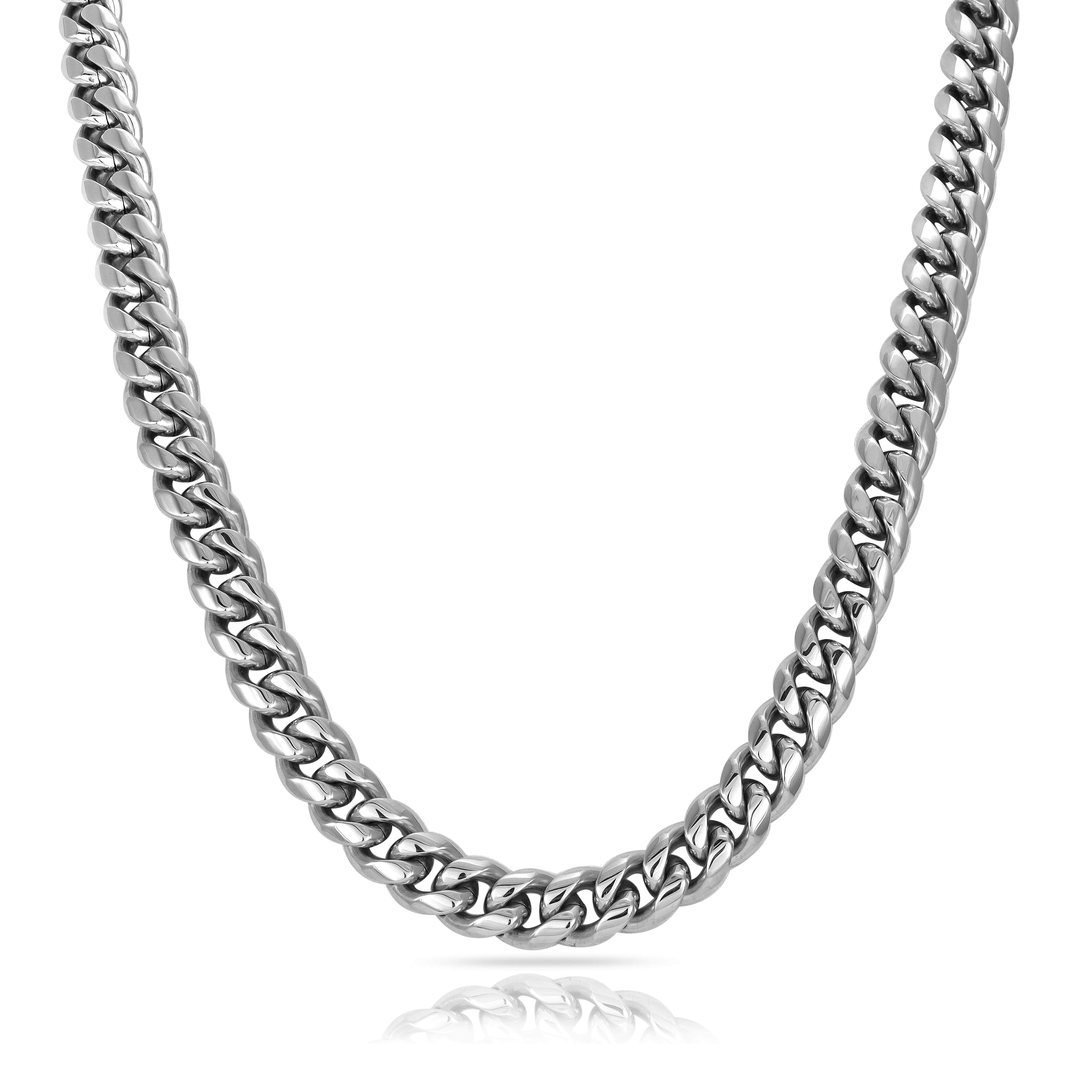 10mm Miami Cuban Link Curb Chain Made of Stainless Steel 