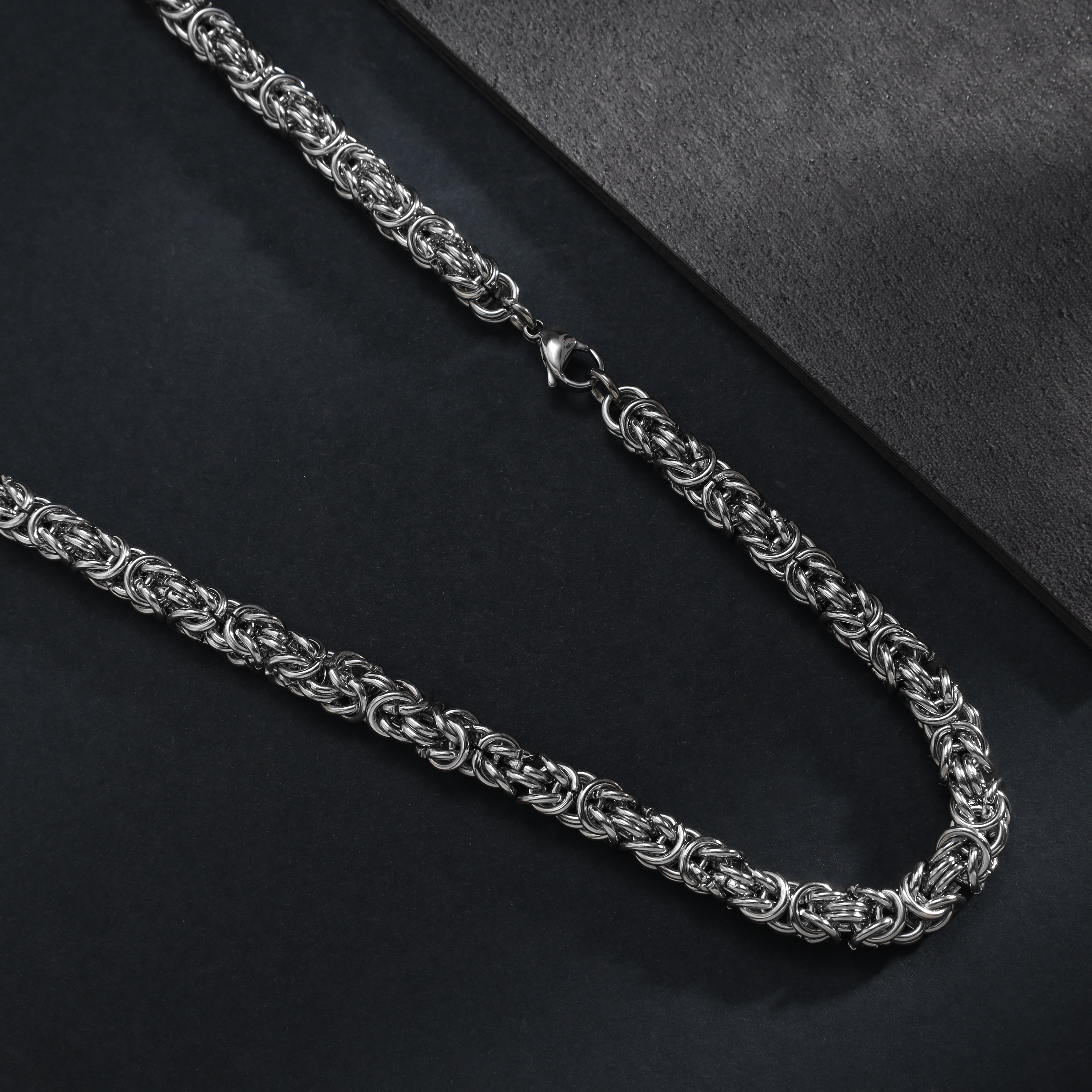 8mm round king chain 60cm made of stainless steel 