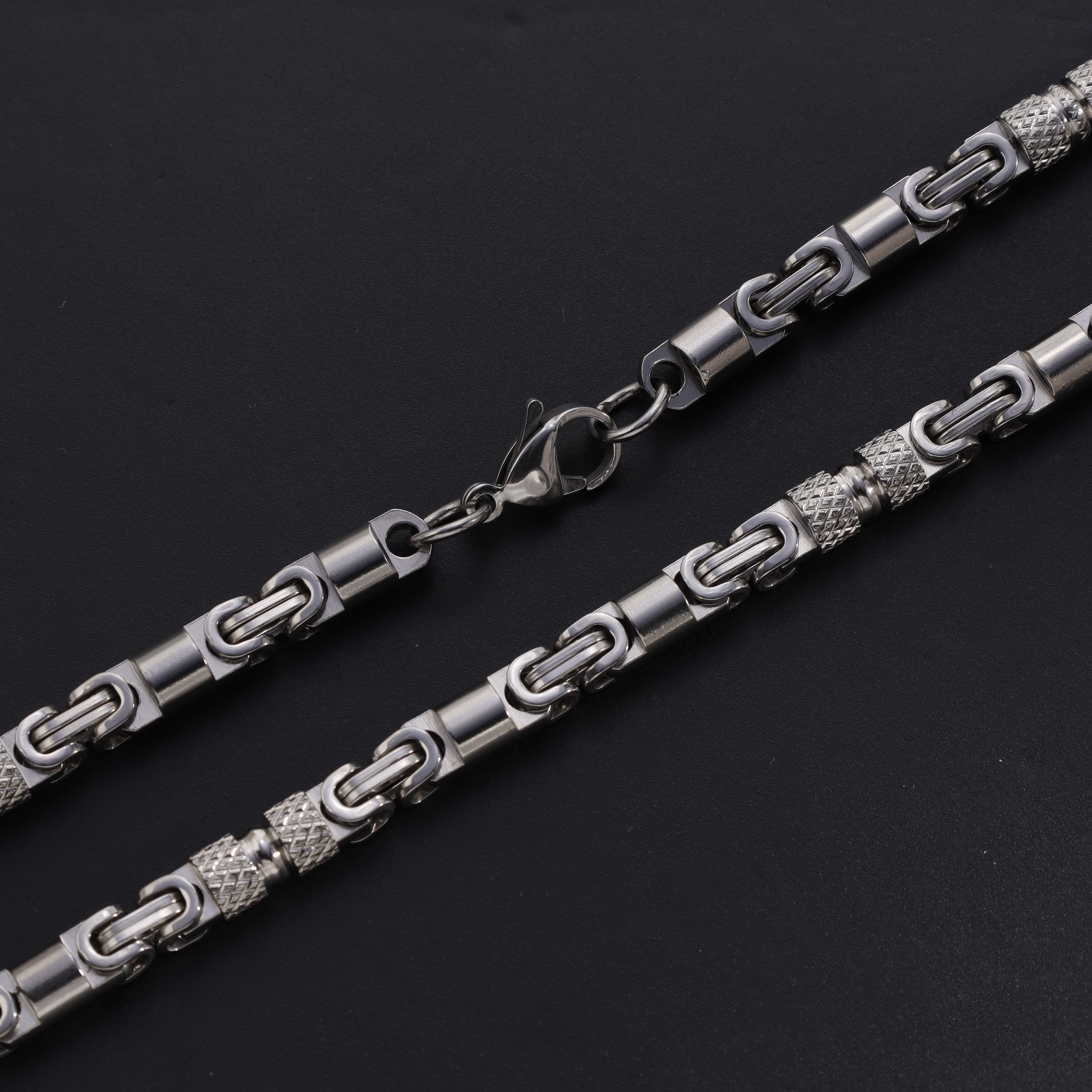 6mm king chain + Montecarlo chain 60cm made of stainless steel 