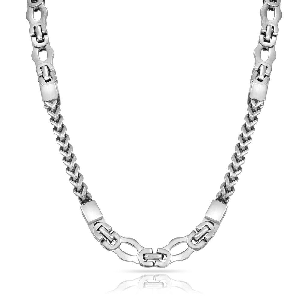 Franco Chain + Etrusker 11mm breit 60cm aus Edelstahl