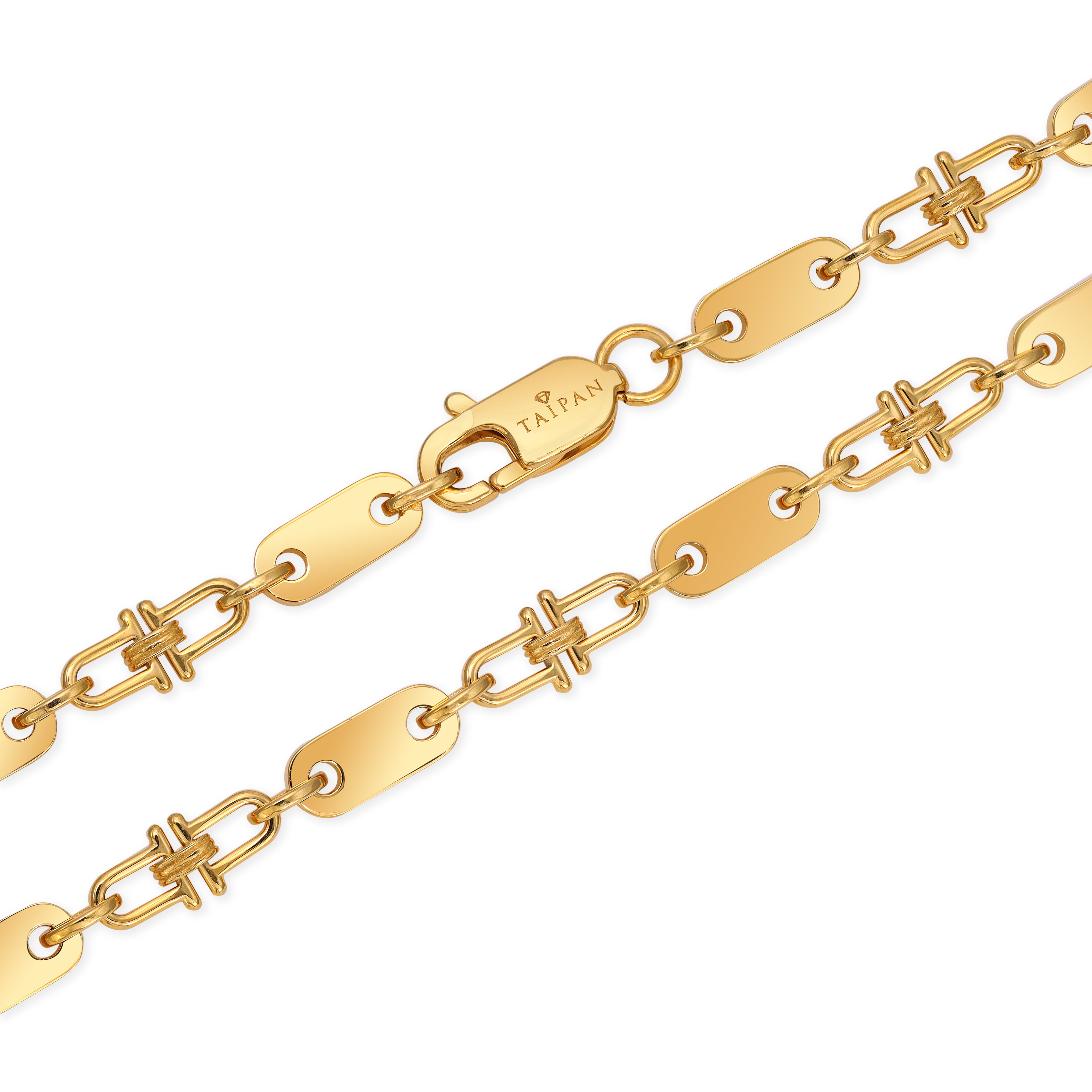 5mm plate chain made of stainless steel 18K gold plated