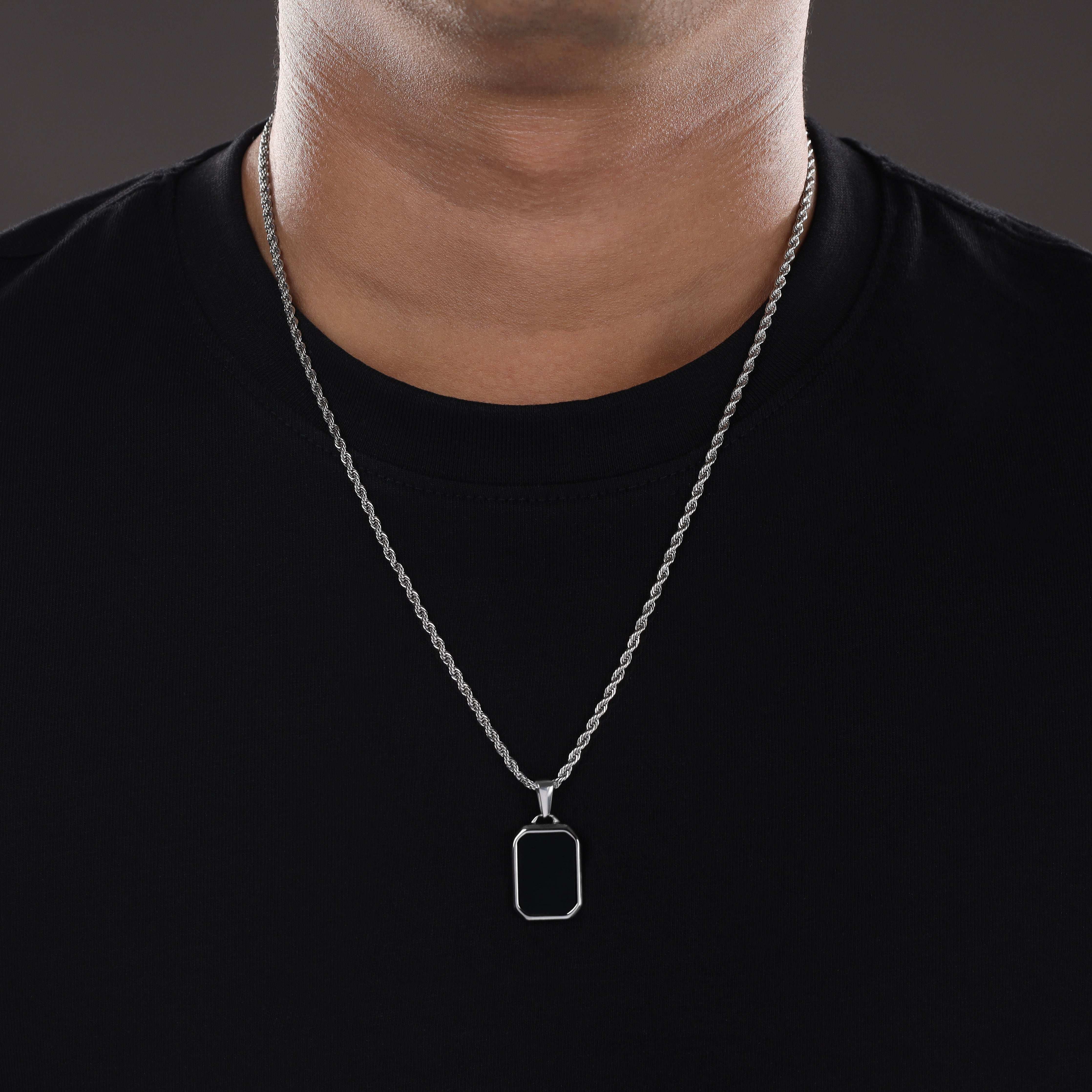 Rope Chain with stainless steel pendant 