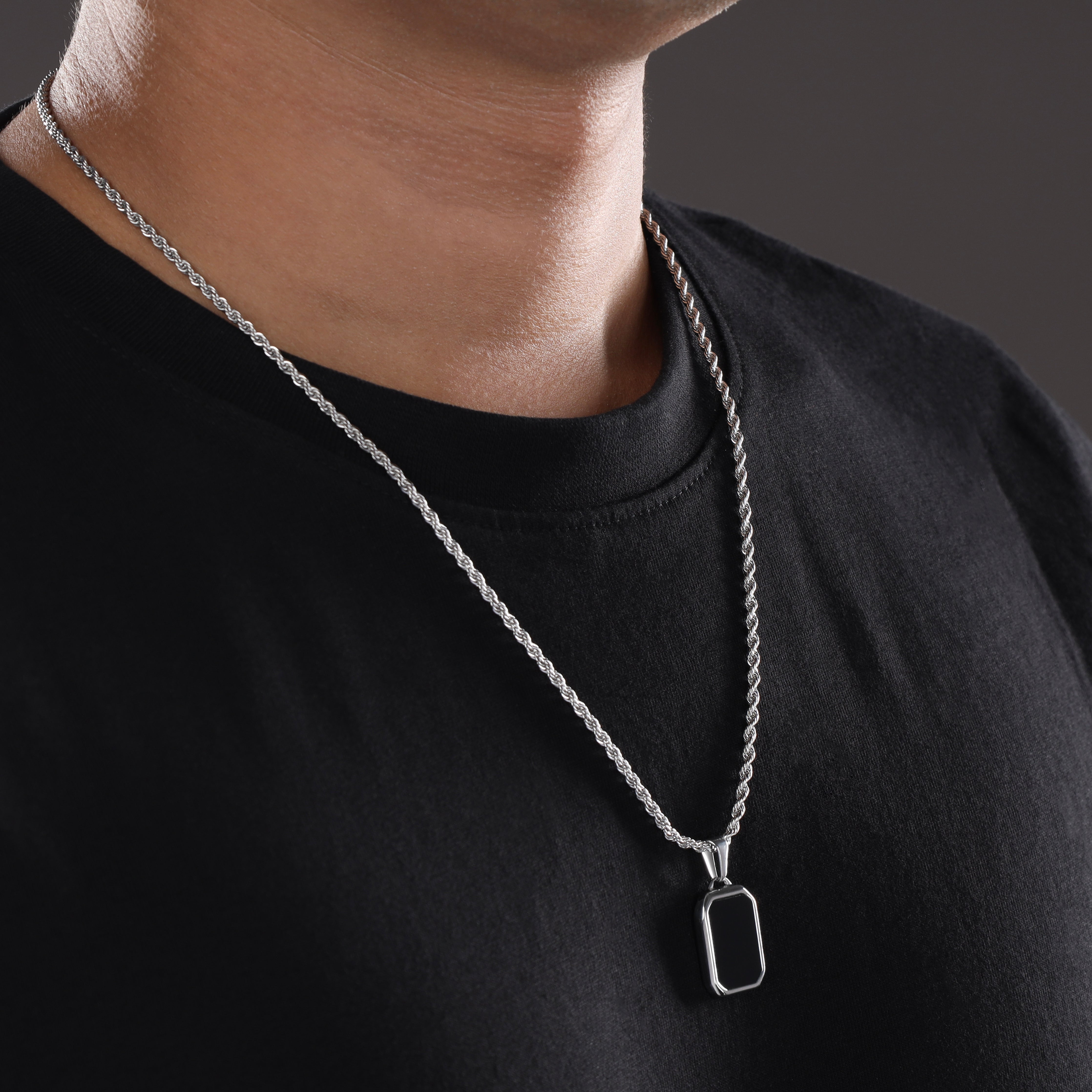 Rope Chain with stainless steel pendant 