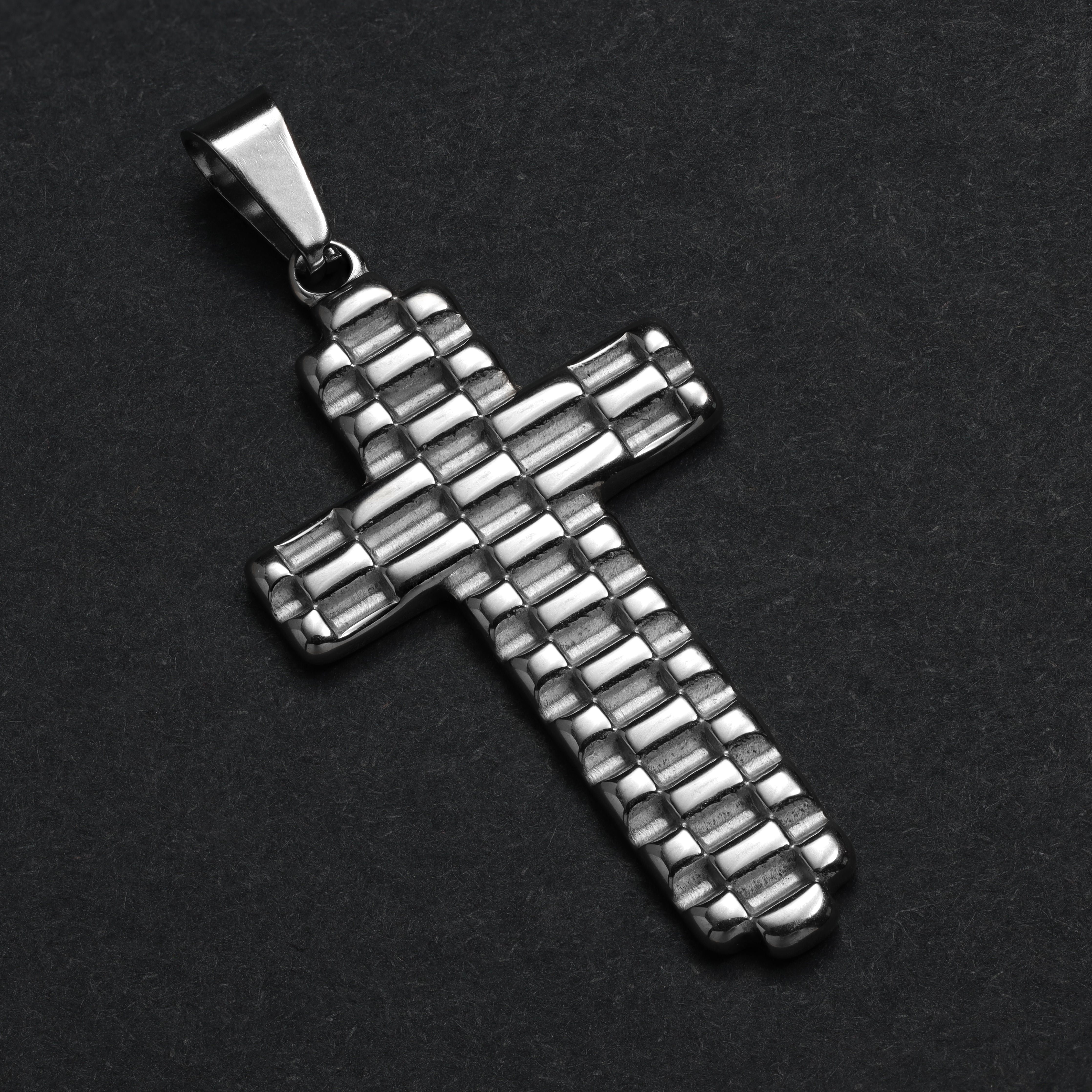 SET Kordelkette + Panzerkette mit Kreuz Anhänger aus Edelstahl