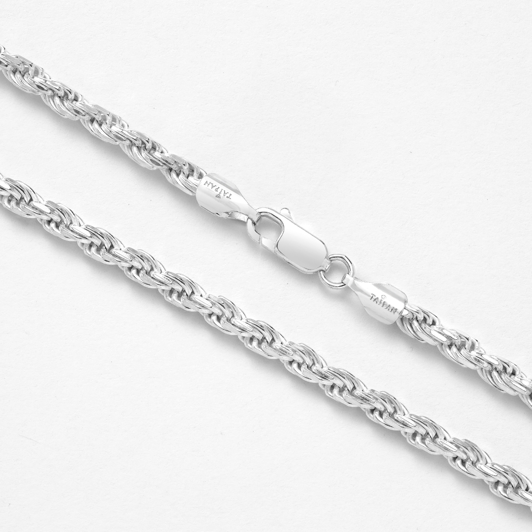 Kordelkette Rope Chain 3,5mm -  925 Silber