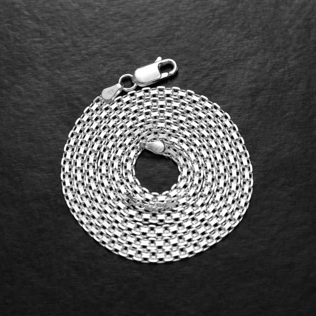 3. Bild von Bismarck Kette 3mm breit aus 925 Sterling Silber unisex