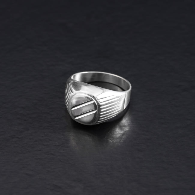 4. Bild von Siegelring Silberring aus 925 Sterlingsilber Größe 7-9