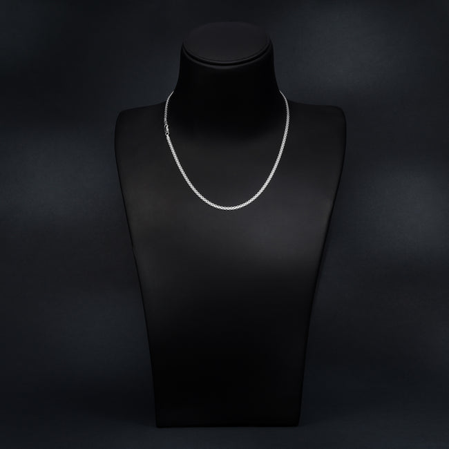 6. Bild von Bismarck Kette 3mm breit aus 925 Sterling Silber unisex
