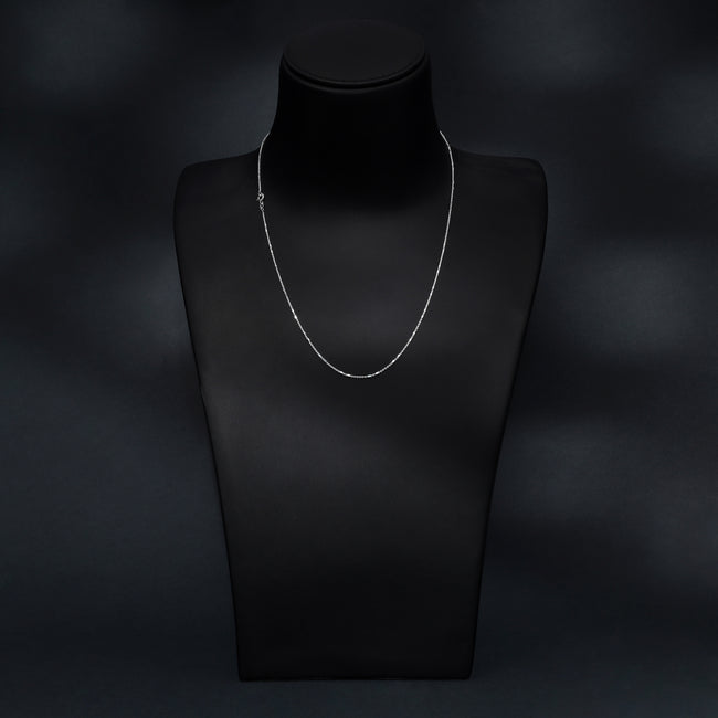 8. Bild von Ankerkette mit Box Elementen 1mm breit aus 925 Sterling Silber unisex