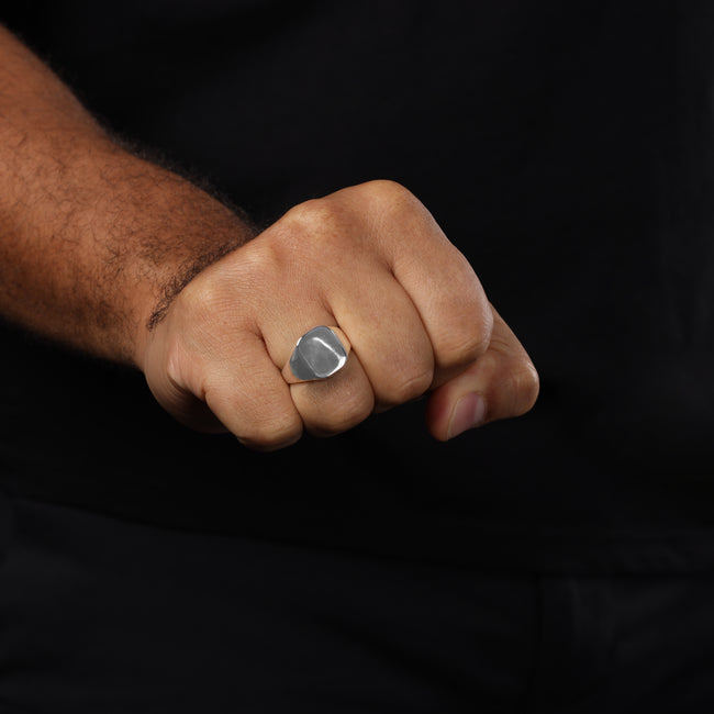 2. Bild von Eleganter Siegelring Silberring aus 925 Sterlingsilber Größe 8-12