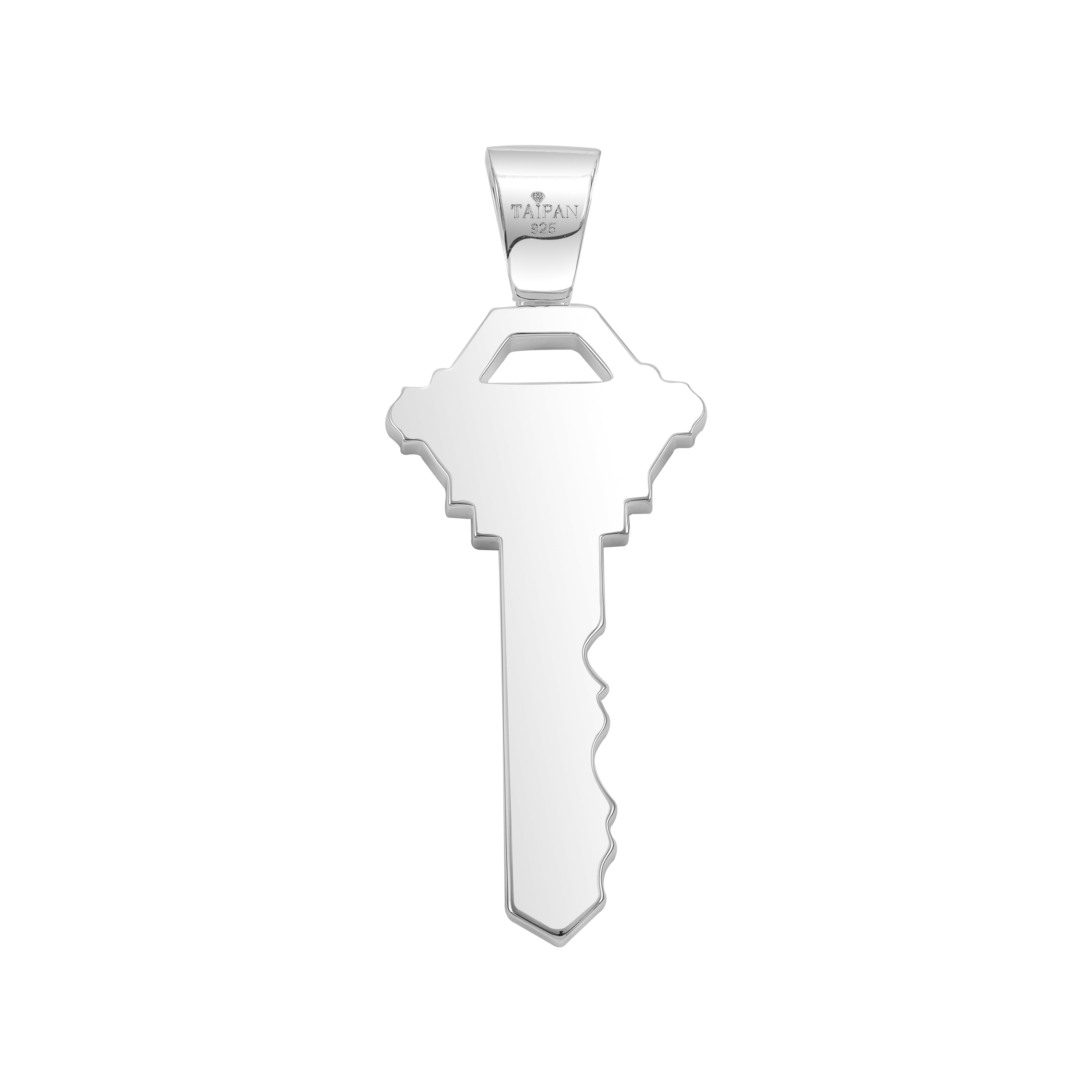 Schlüssel Iced Out Style Anhänger aus 925 Sterlingsilber (PE335) - Taipan Schmuck